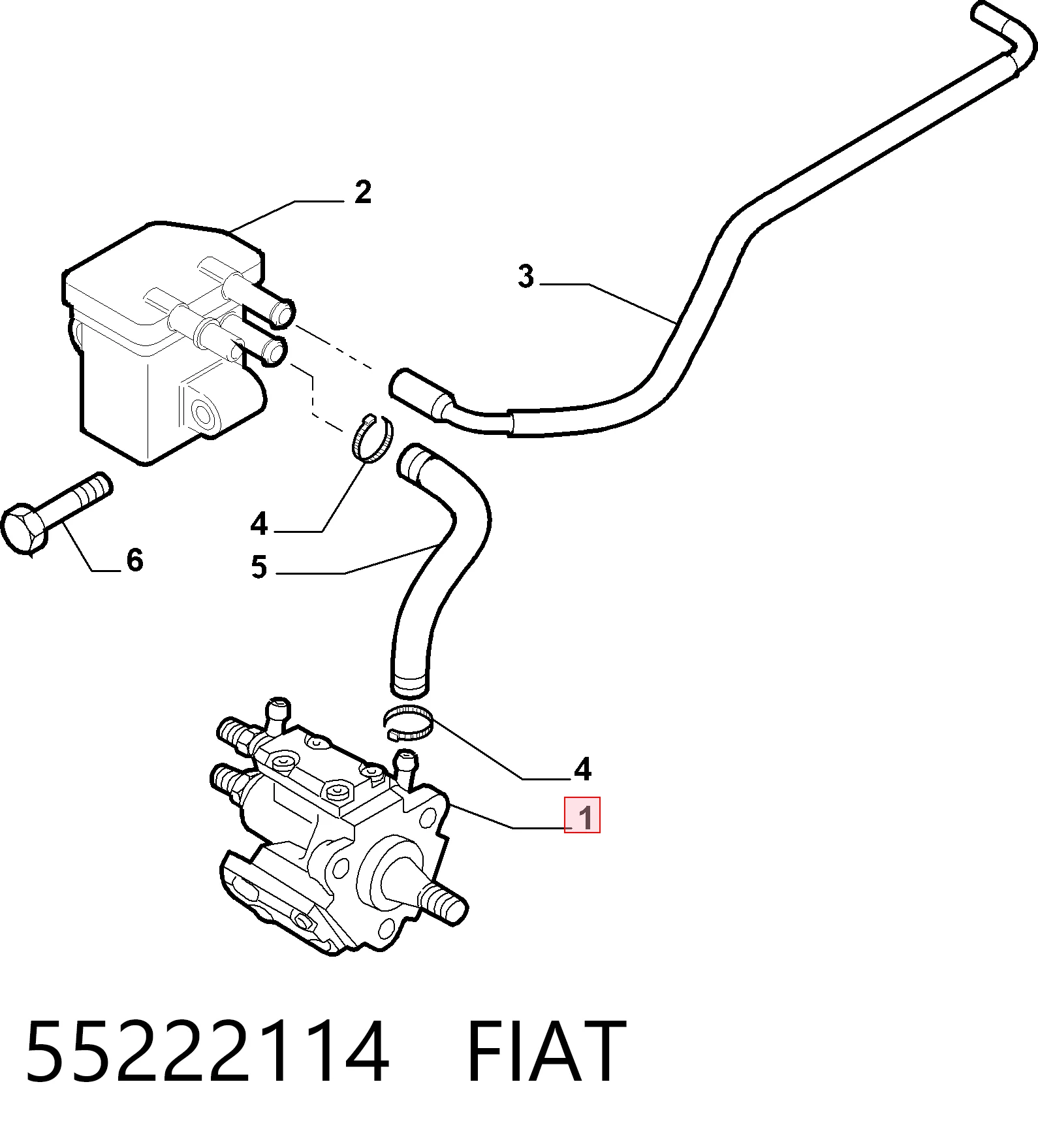 55222114 Fiat/Alfa/Lancia Pompa wtryskowa wysokiego ciśnienia