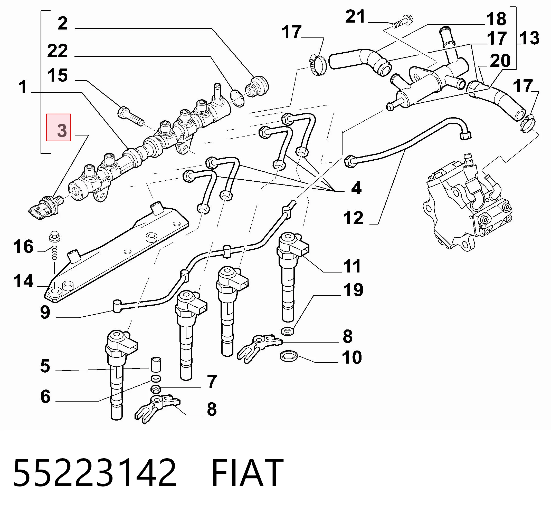 V837079434 Fendt Czujnik ciśnienia paliwa