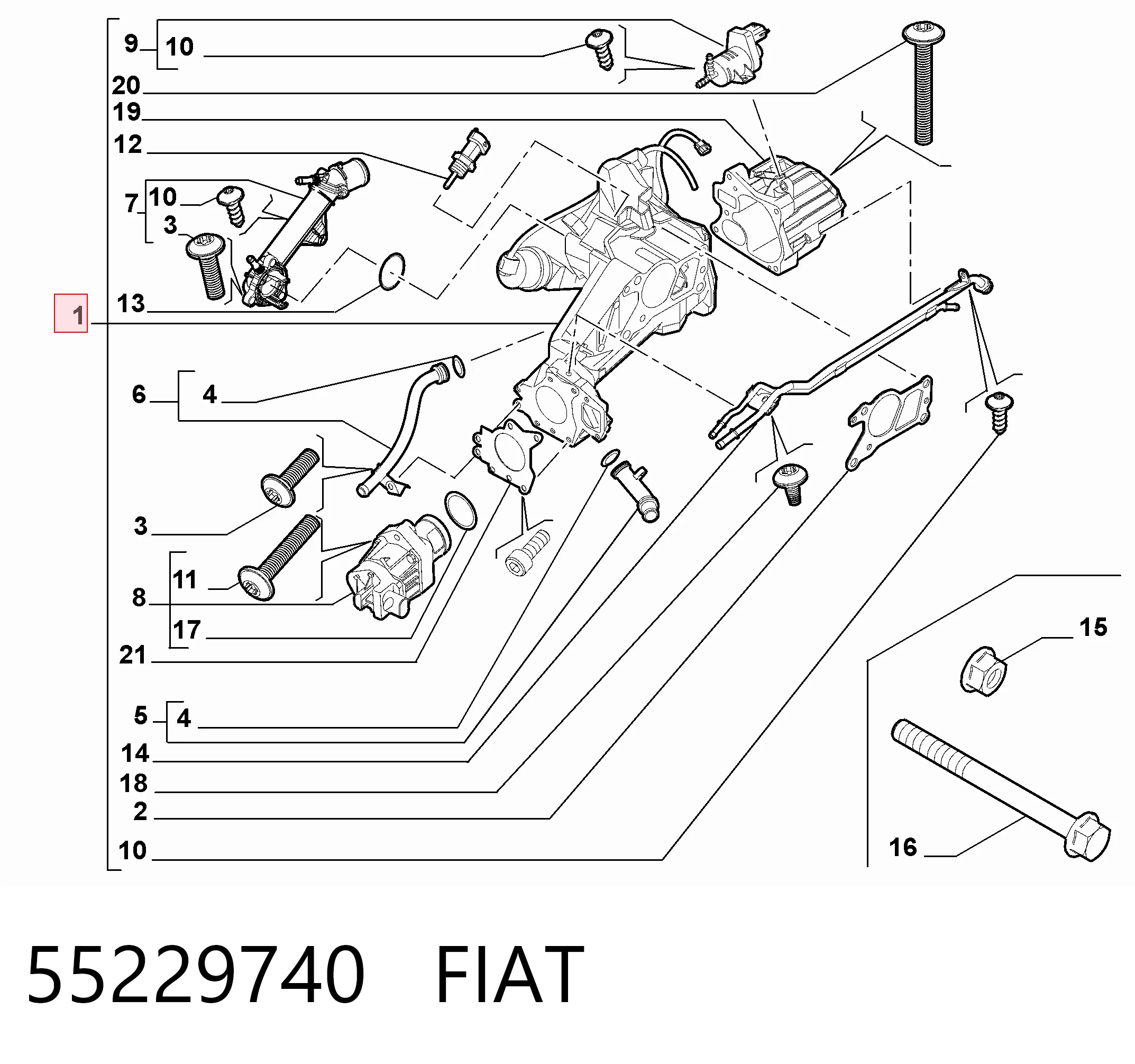 55229740 Fiat/Alfa/Lancia Zawór recyrkulacji spalin EGR