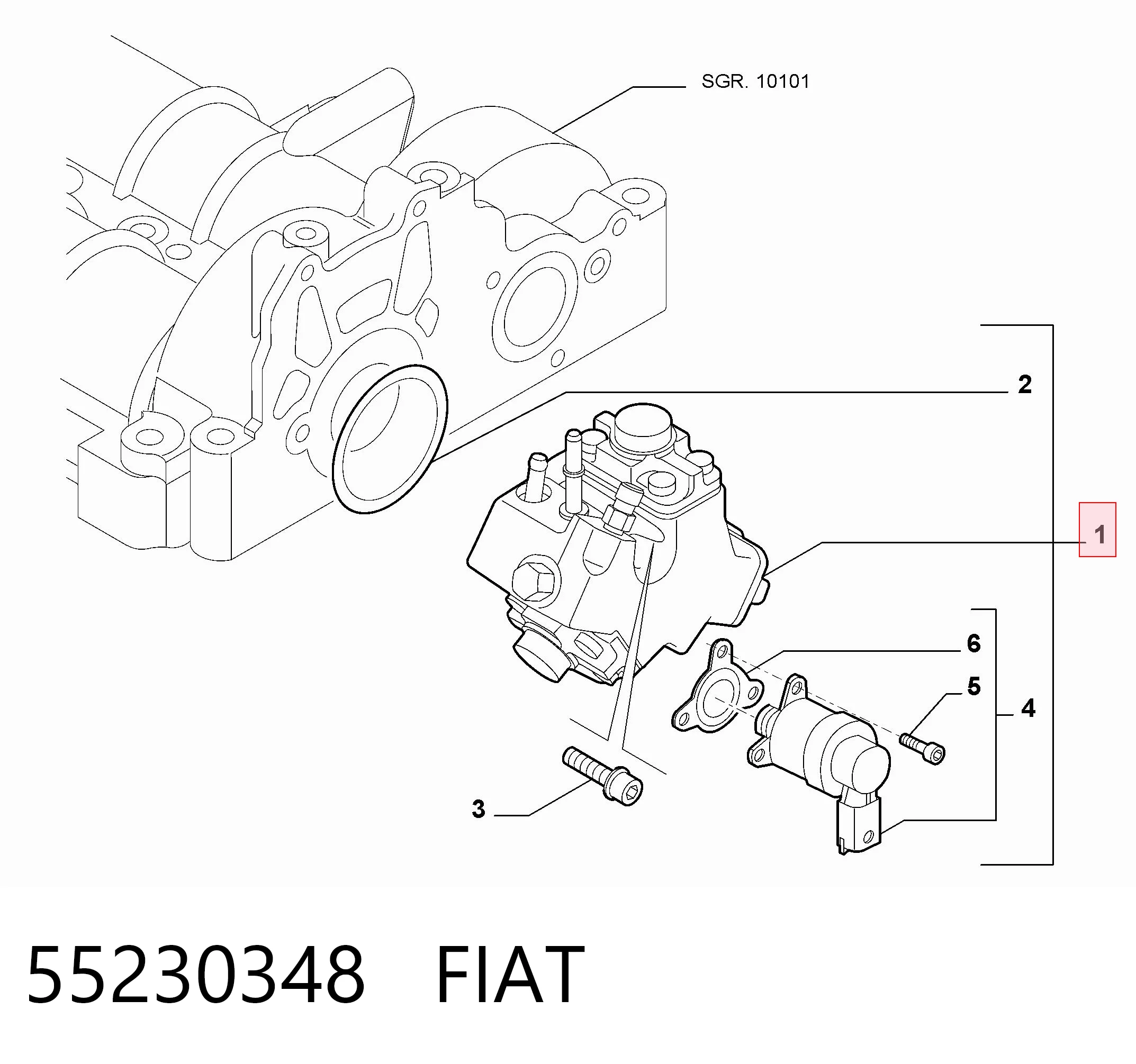 55230348 Fiat/Alfa/Lancia Pompa wtryskowa wysokiego ciśnienia