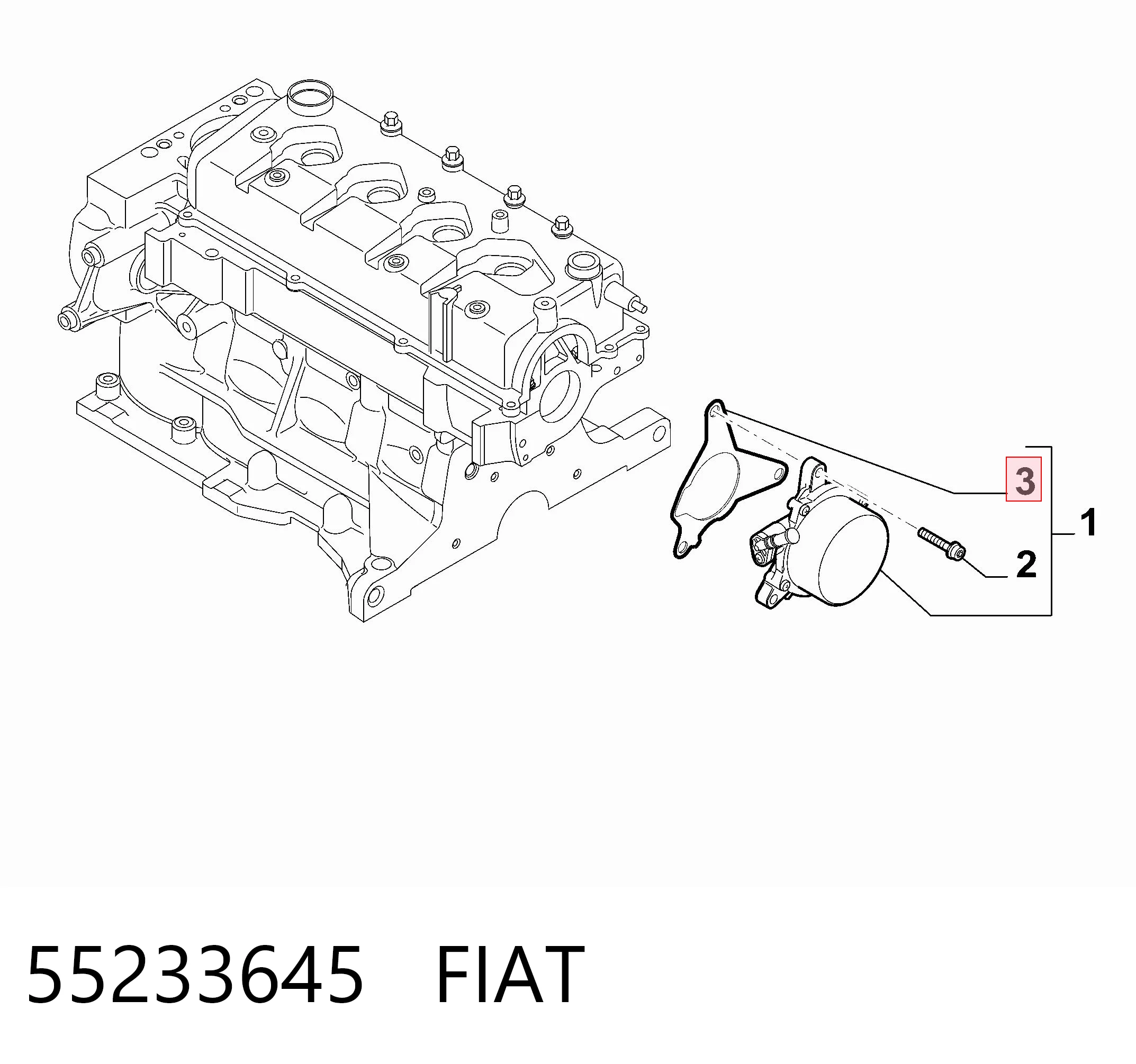 55233645 Fiat/Alfa/Lancia Uszczelka pompy próżniowej