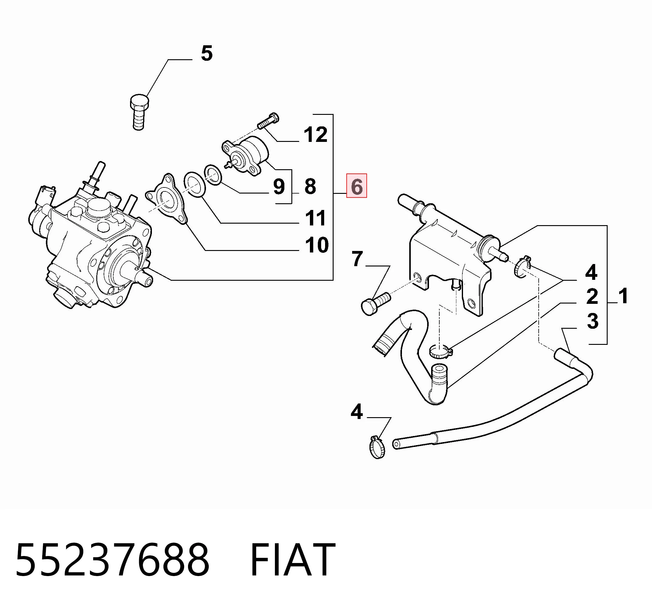 55234362 Peugeot/Citroen Pompa wtryskowa wysokiego ciśnienia