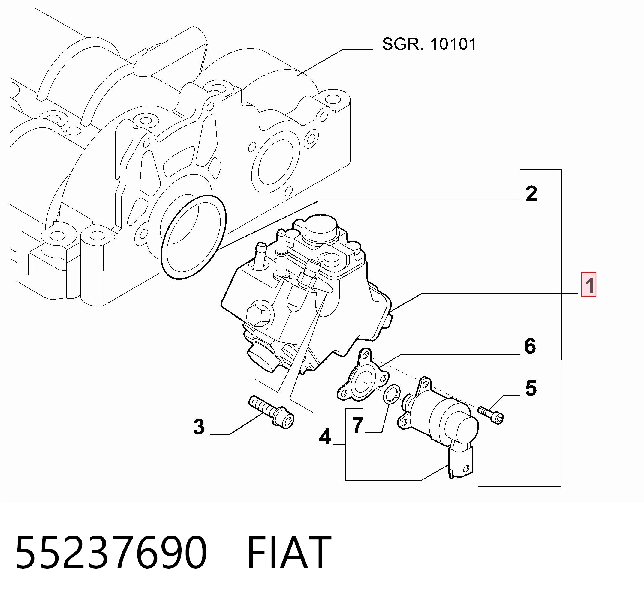 55237690 Fiat/Alfa/Lancia Pompa wtryskowa wysokiego ciśnienia
