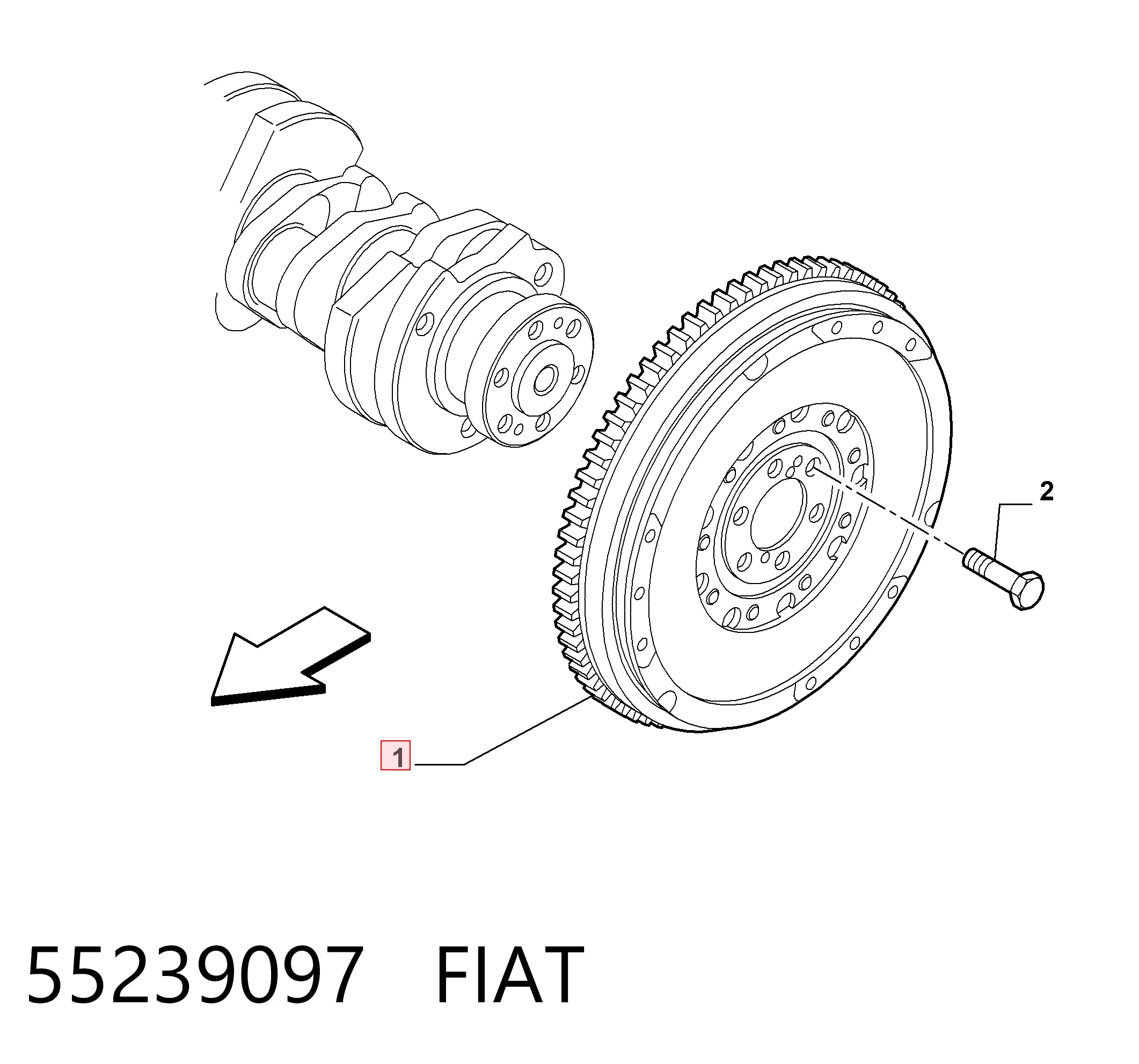 Koło zamachowe silnika Peugeot/Citroen 55236719 cena, od 419,06 USD