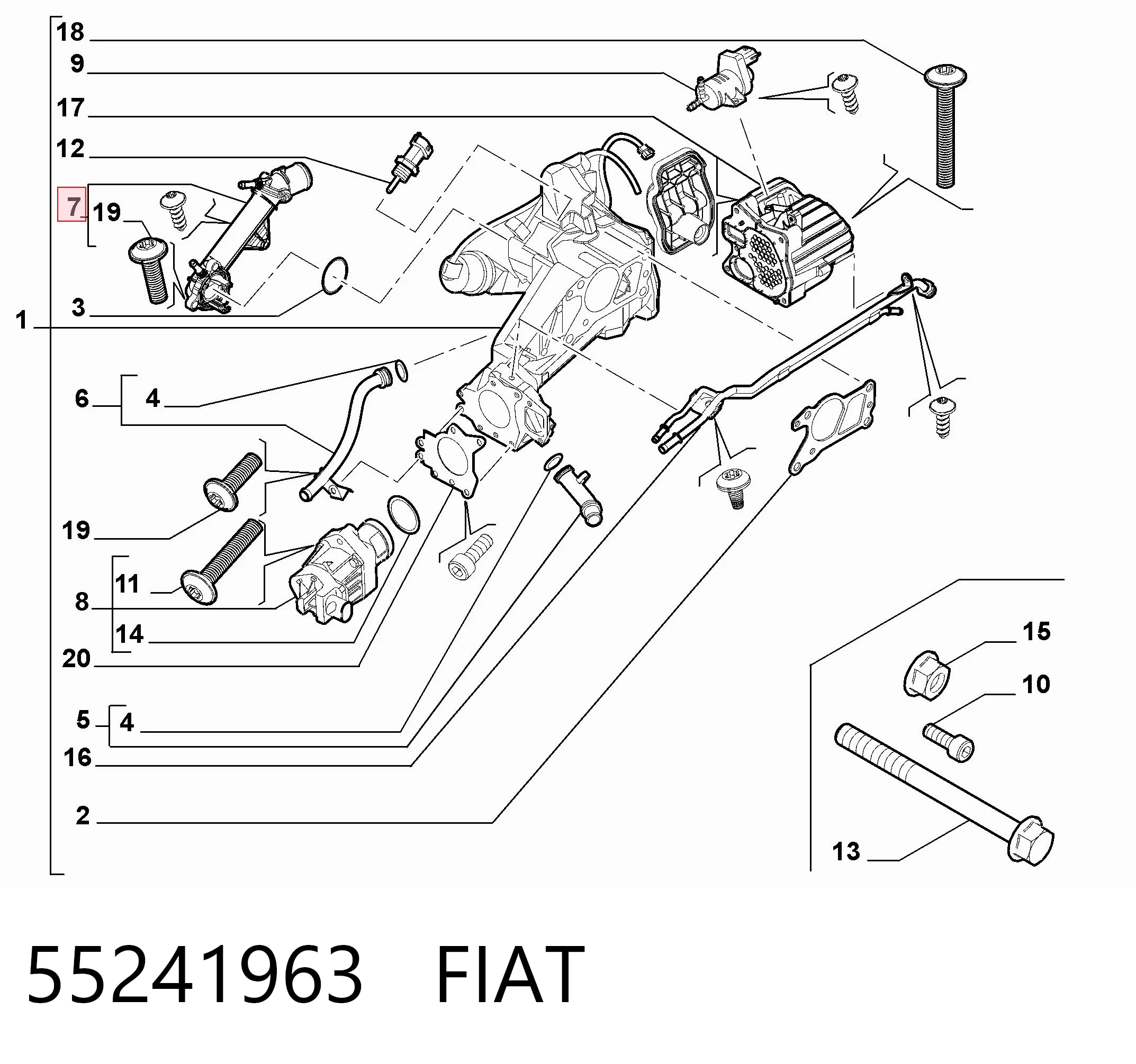 Obudowa termostatu Fiat Linea 