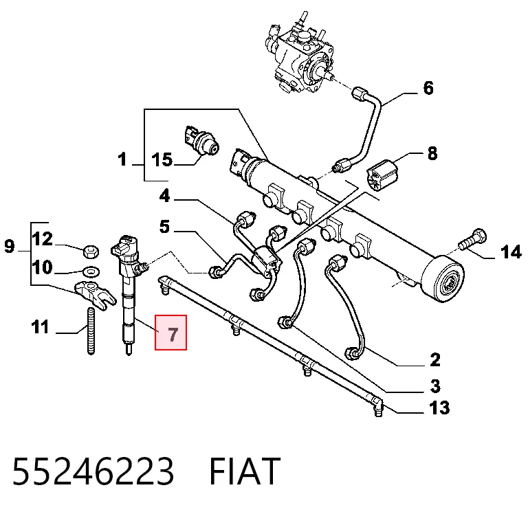 55246223 Fiat/Alfa/Lancia Wtryskiwacz paliwa