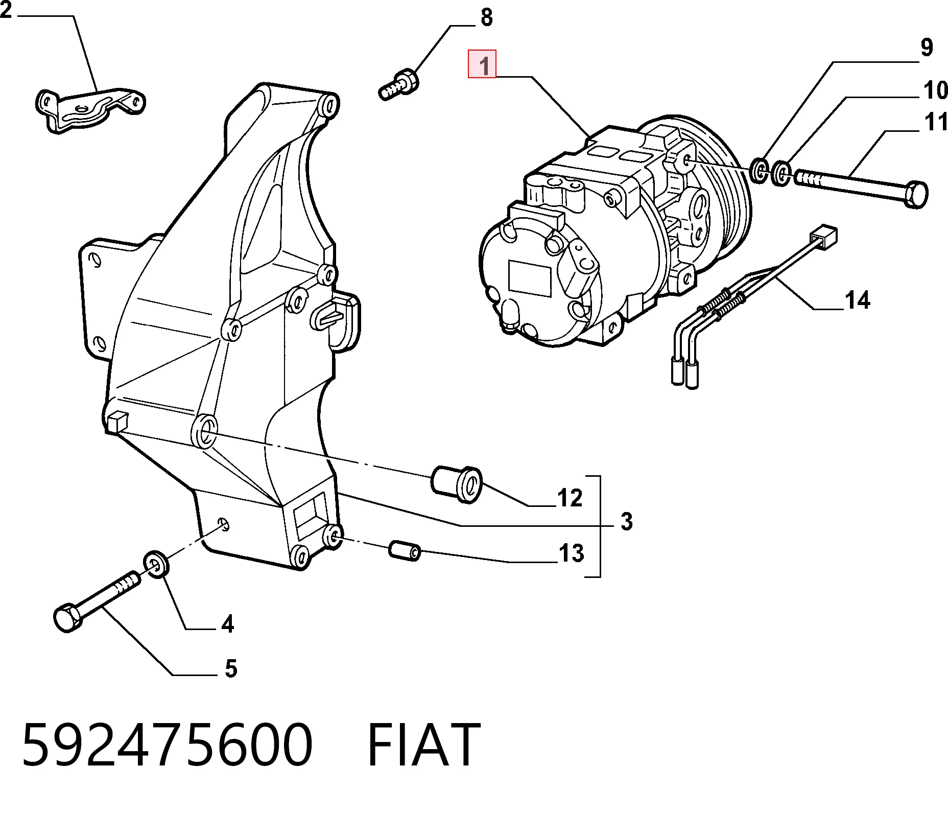 Sprężarka klimatyzacji Fiat Tipo 