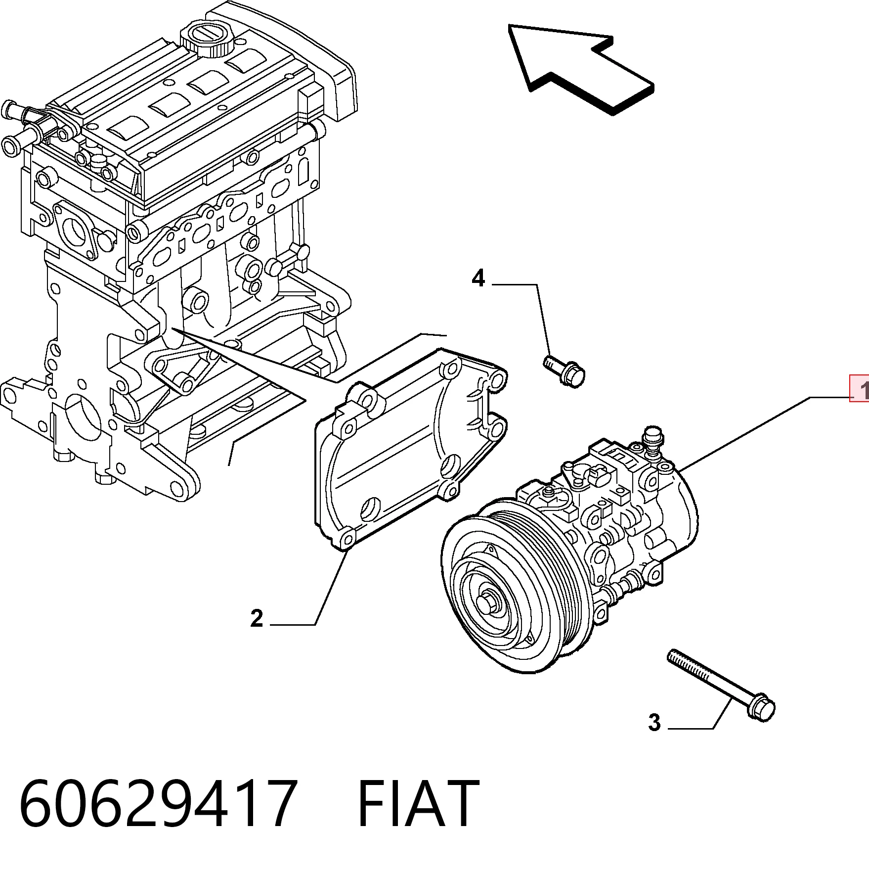 60629417 Fiat/Alfa/Lancia Sprężarka klimatyzacji