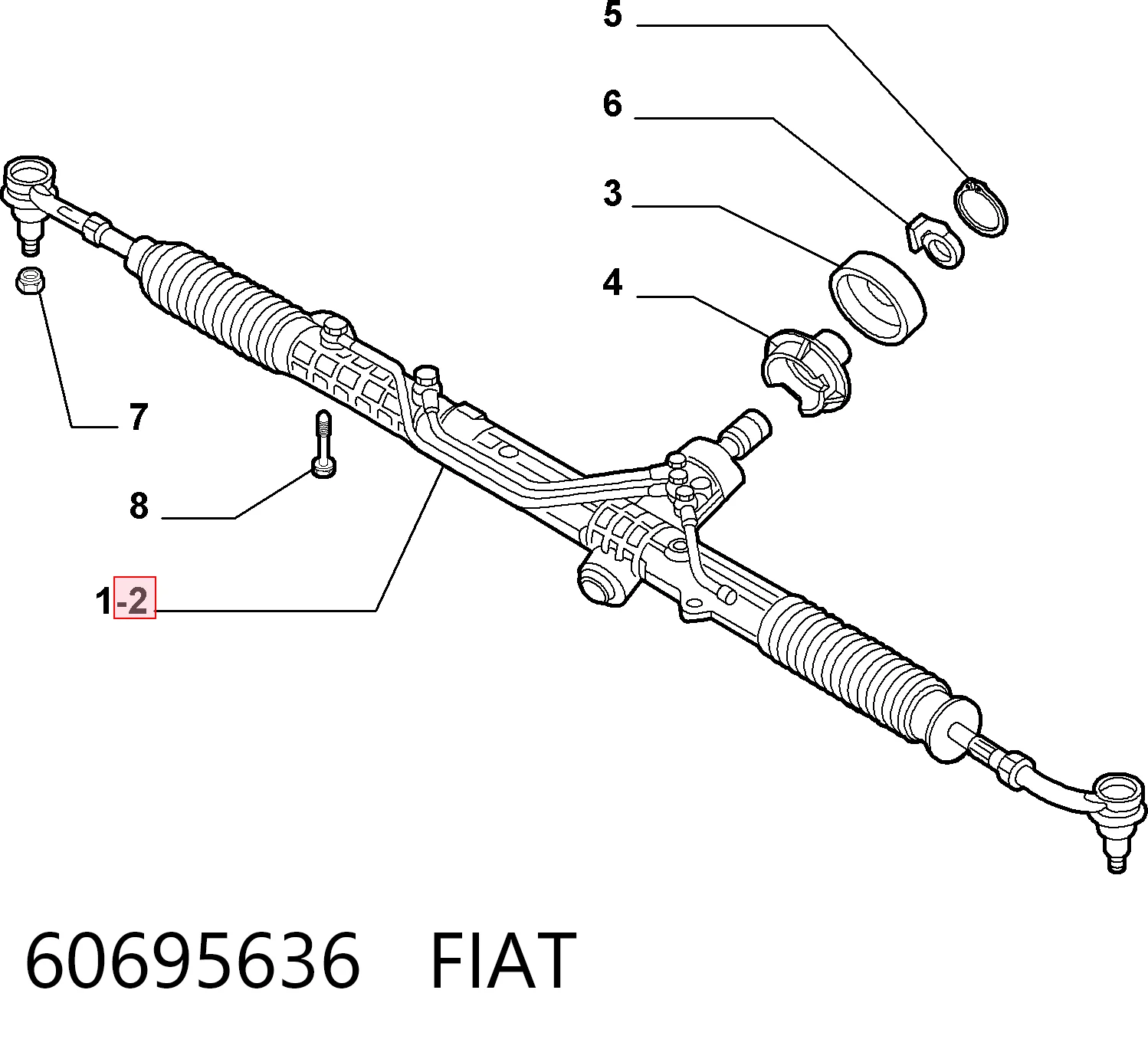 Listwa kierownicza (maglownica) Alfa Romeo 156 sedana (932) (1997 - 2005) cena, od 140,28 USD
