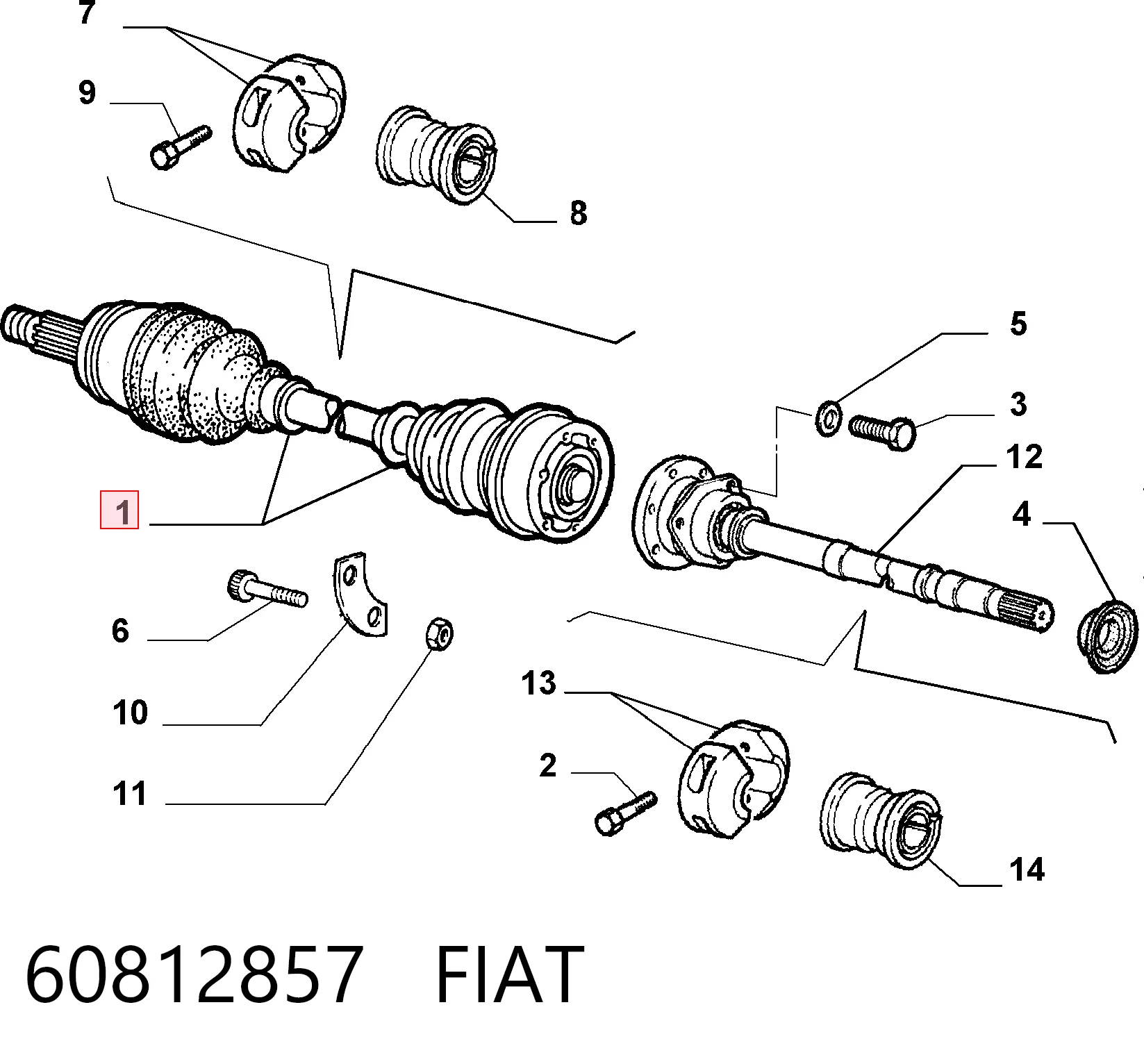 Półoś napędowa przednia prawa Alfa Romeo 146 hatchback (930) (1994 - 2001) cena, od 89,51 USD