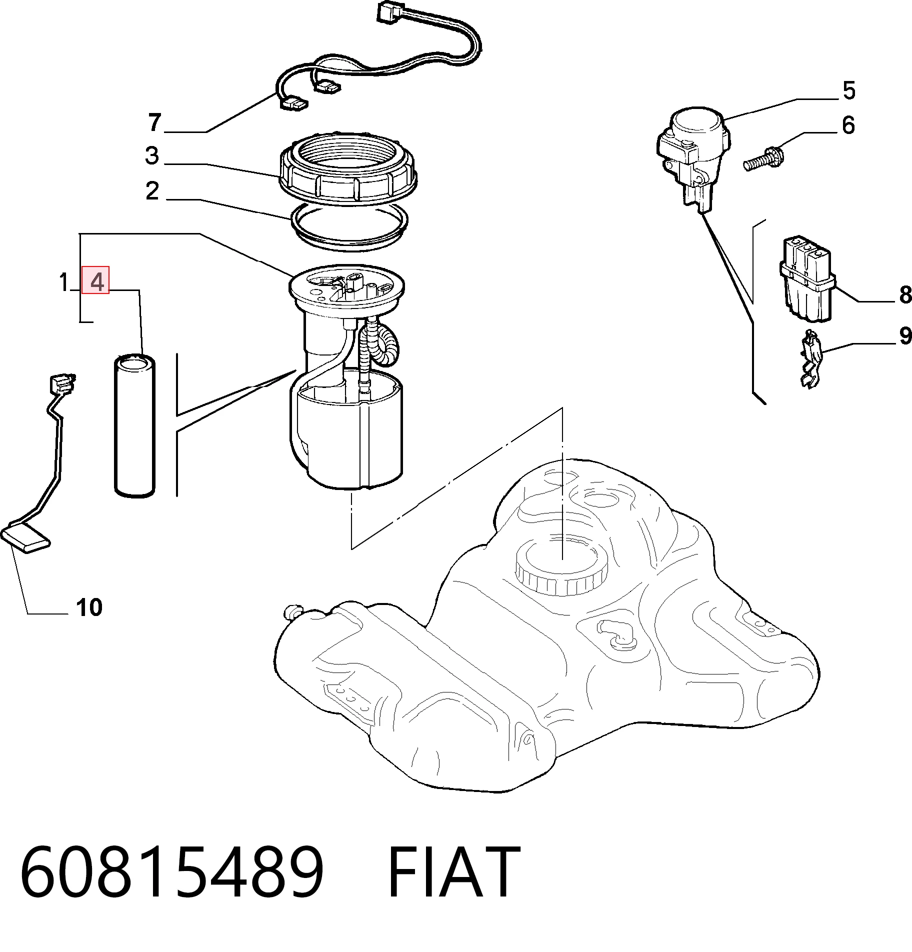 Czujnik poziomu paliwa w zbiorniku Fiat Brava hatchback (182) (1995 - 2001) cena, od 51,80 USD