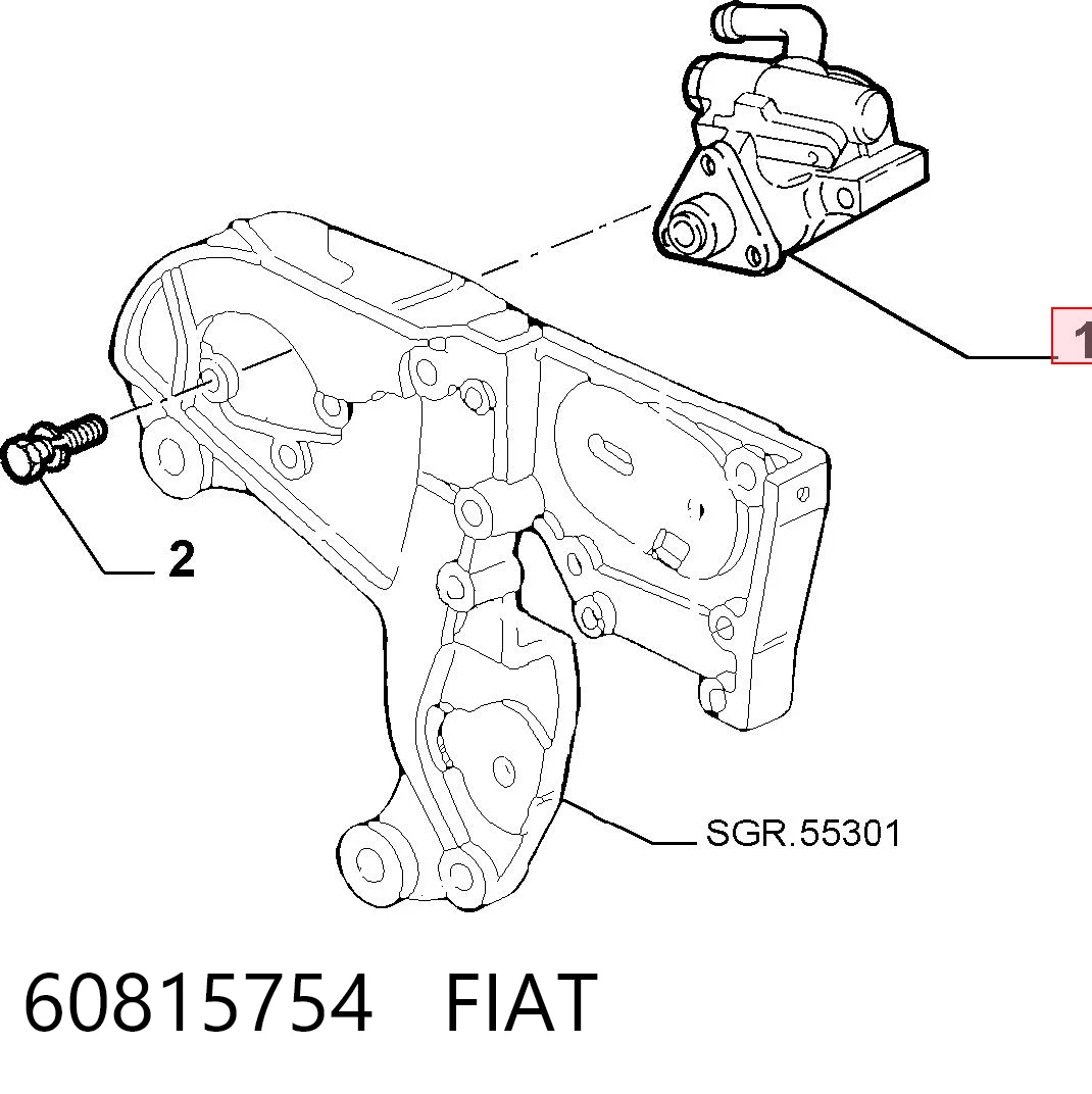60815754 Fiat/Alfa/Lancia Pompa wspomagania hydraulicznego kierownicy