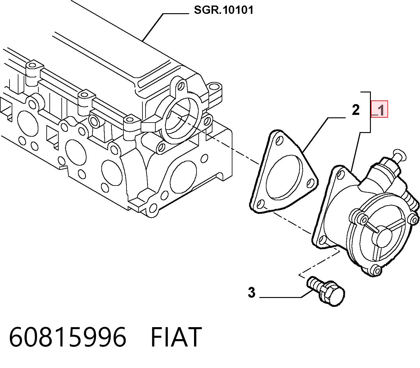Pompa podciśnienia do Fiat Doblo I 223