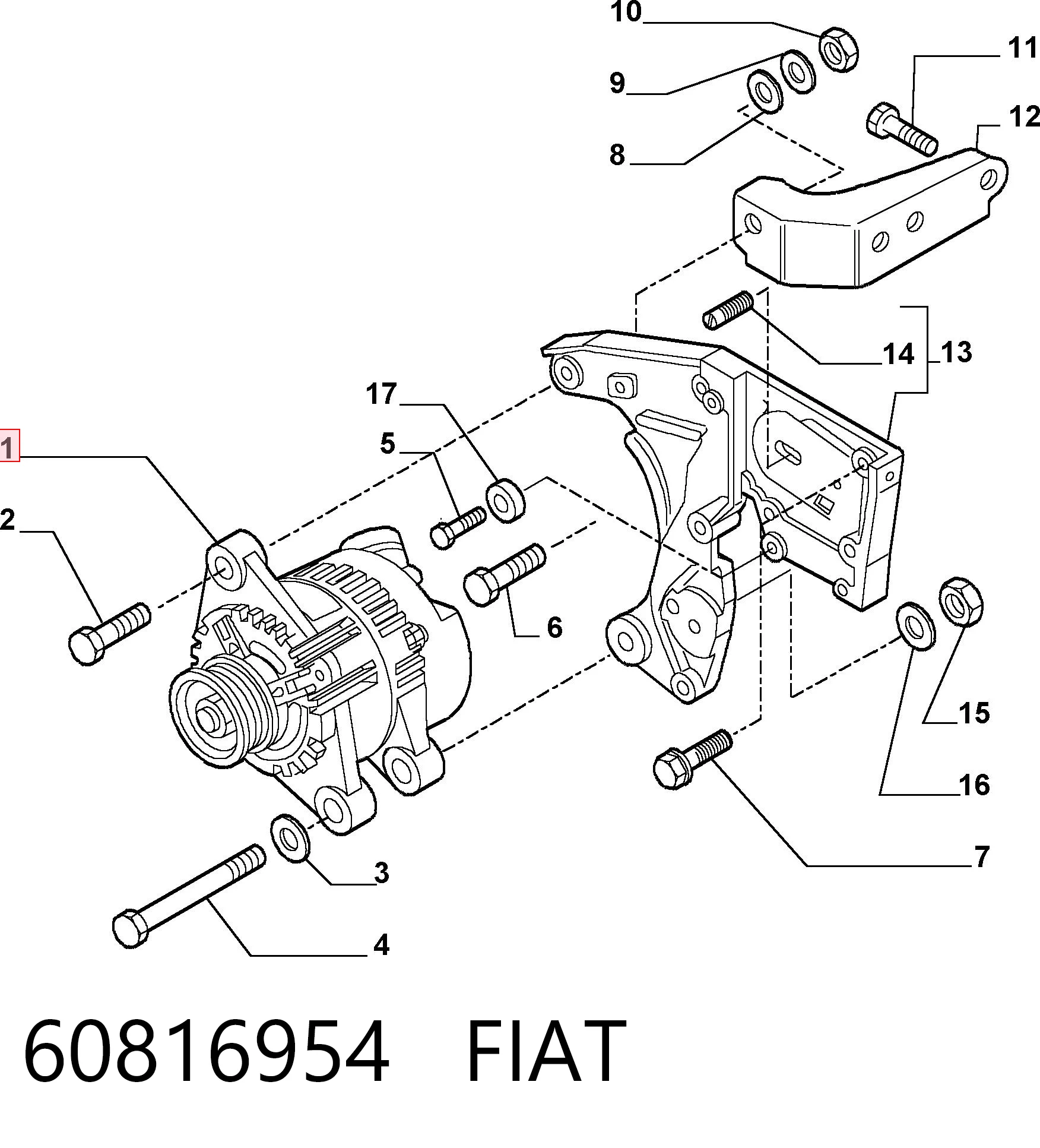 60816954 Fiat/Alfa/Lancia Alternator