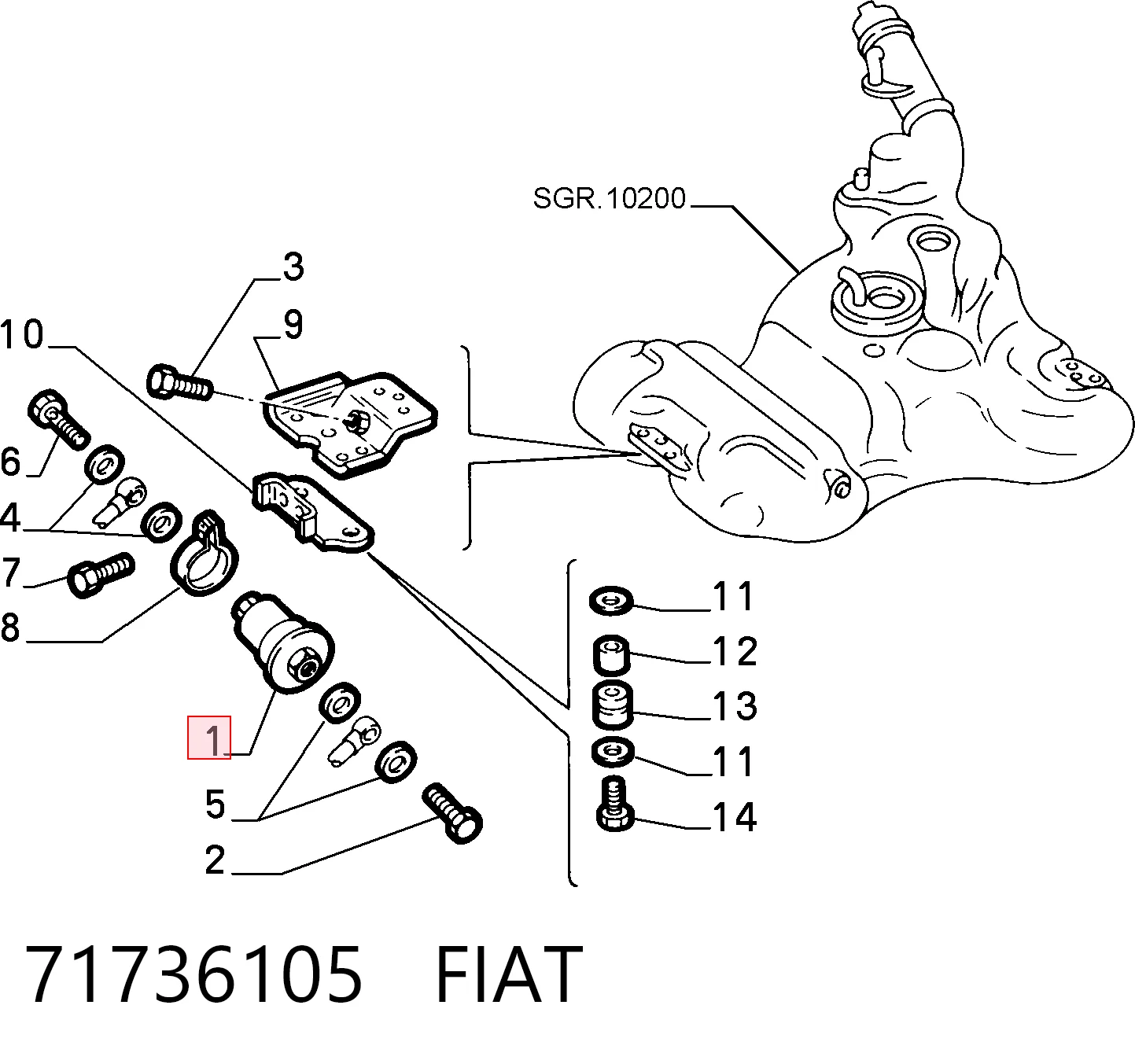 71736105 Fiat/Alfa/Lancia