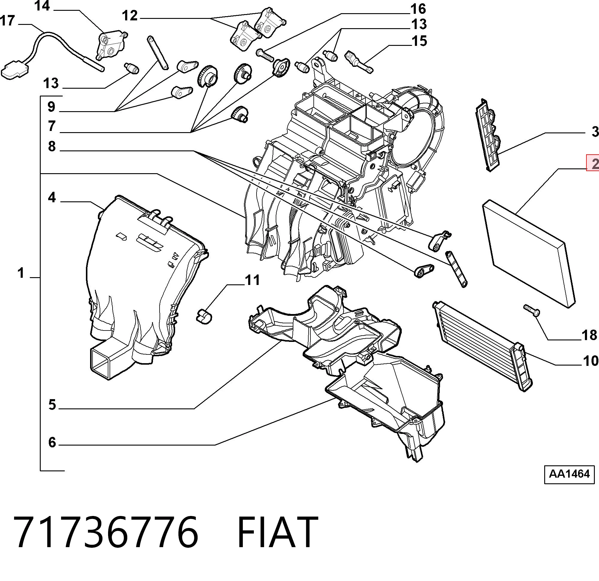 71736776 Fiat/Alfa/Lancia Filtr kabiny