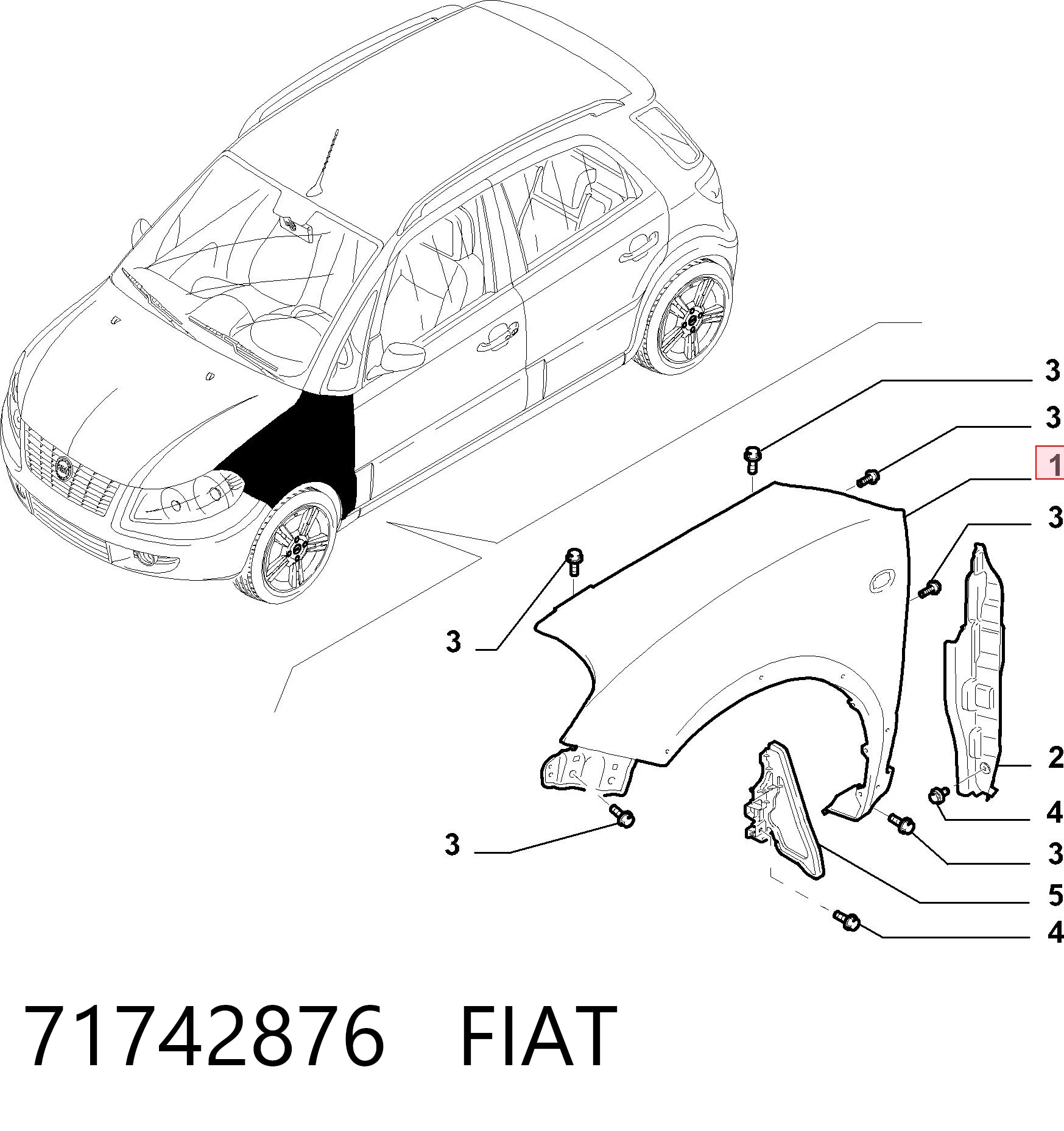 Błotnik przedni prawy do Suzuki SX4  GY