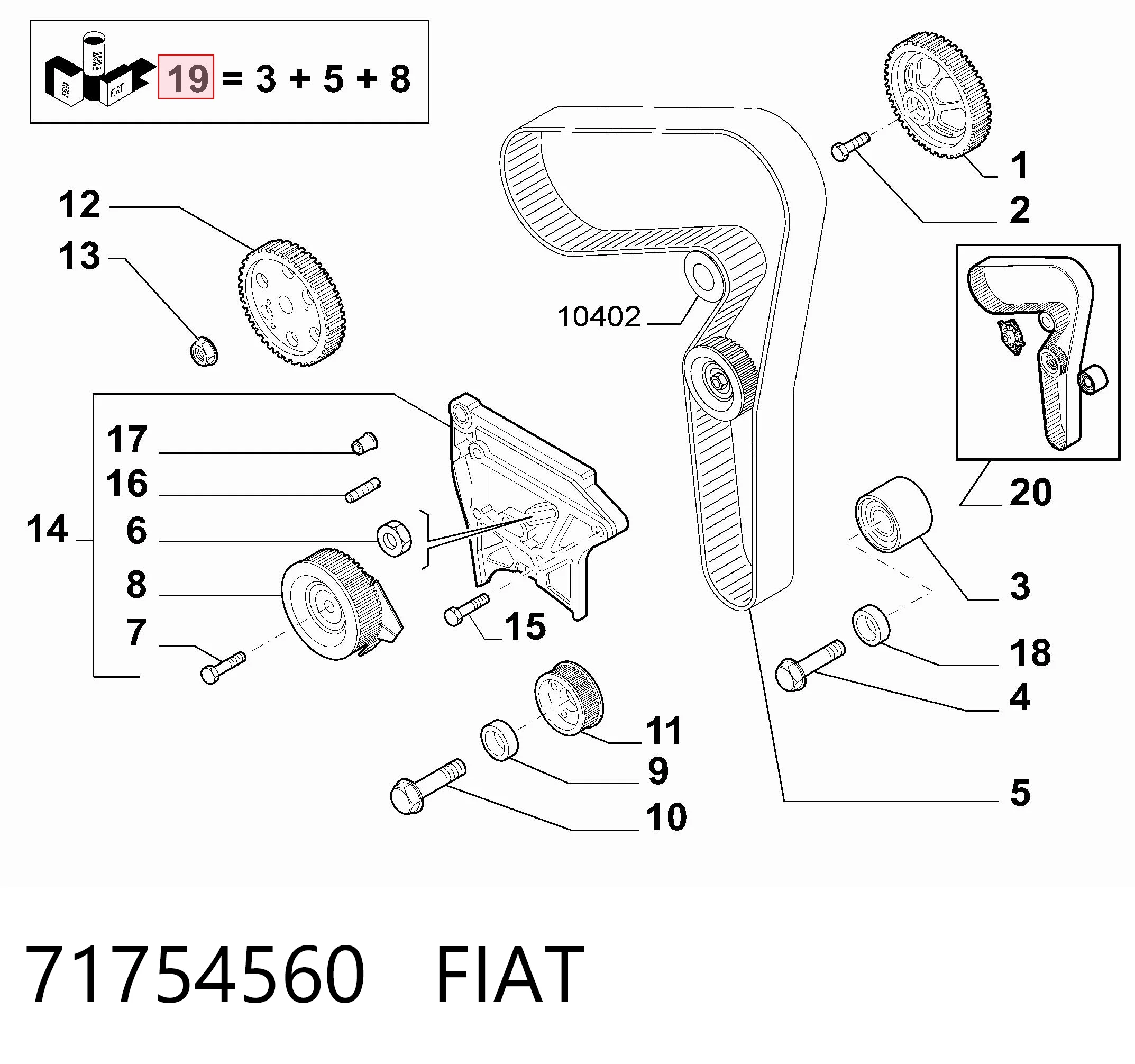 93191277 Peugeot/Citroen Pasek rozrządu, zestaw