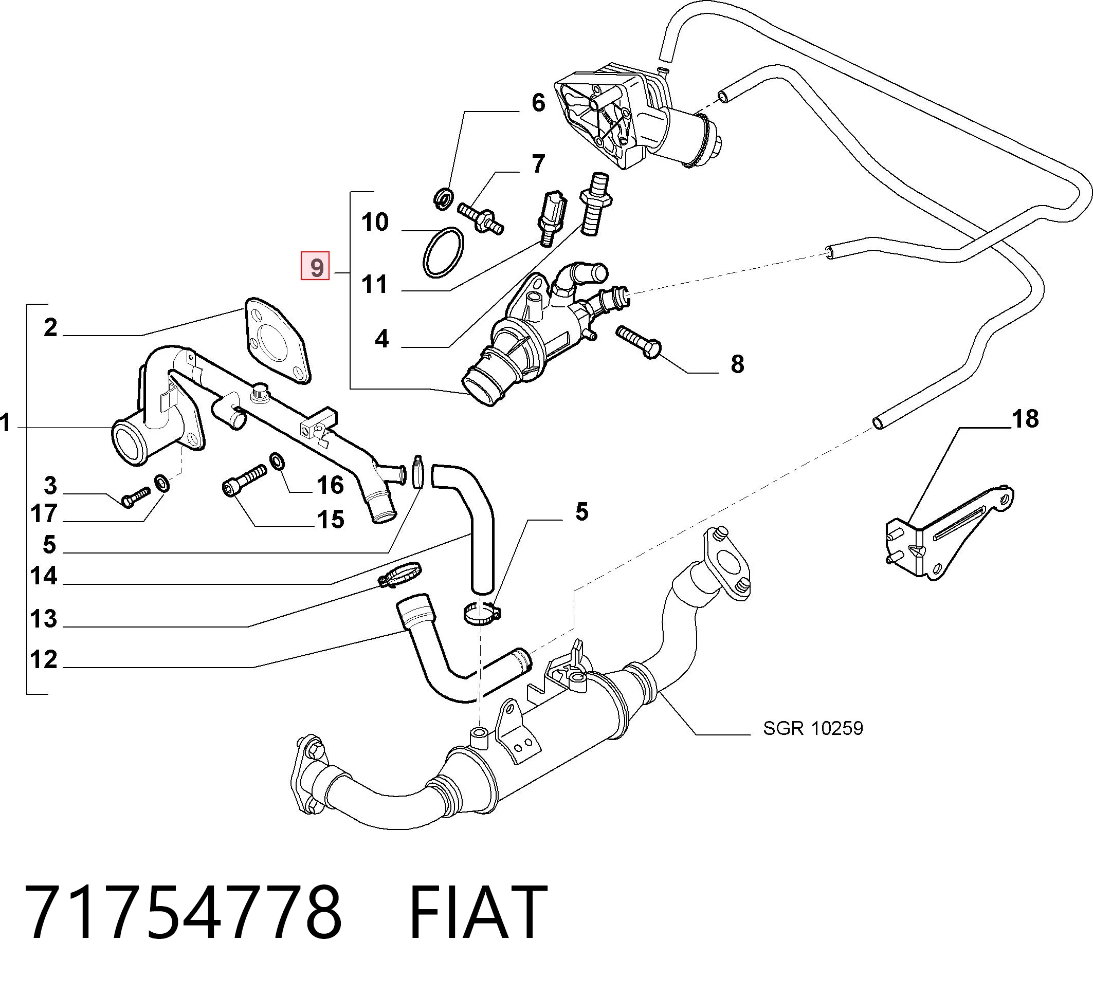 71754778 Fiat/Alfa/Lancia Termostat