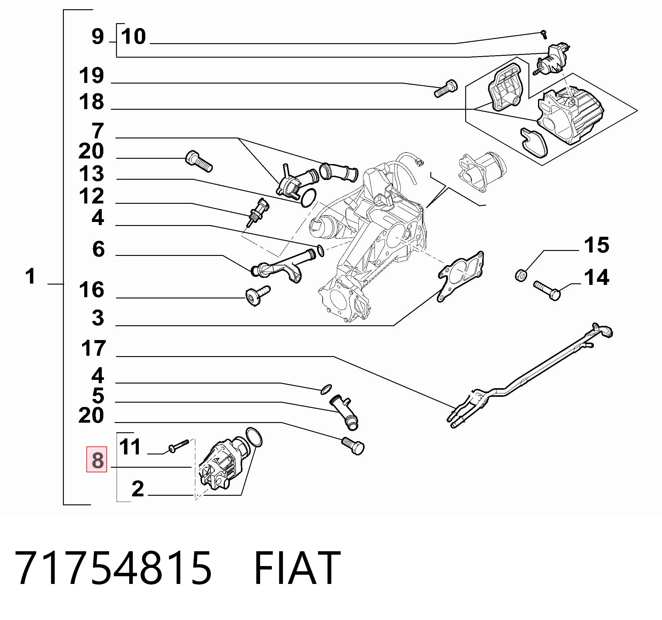 71754815 Fiat/Alfa/Lancia Zawór recyrkulacji spalin EGR