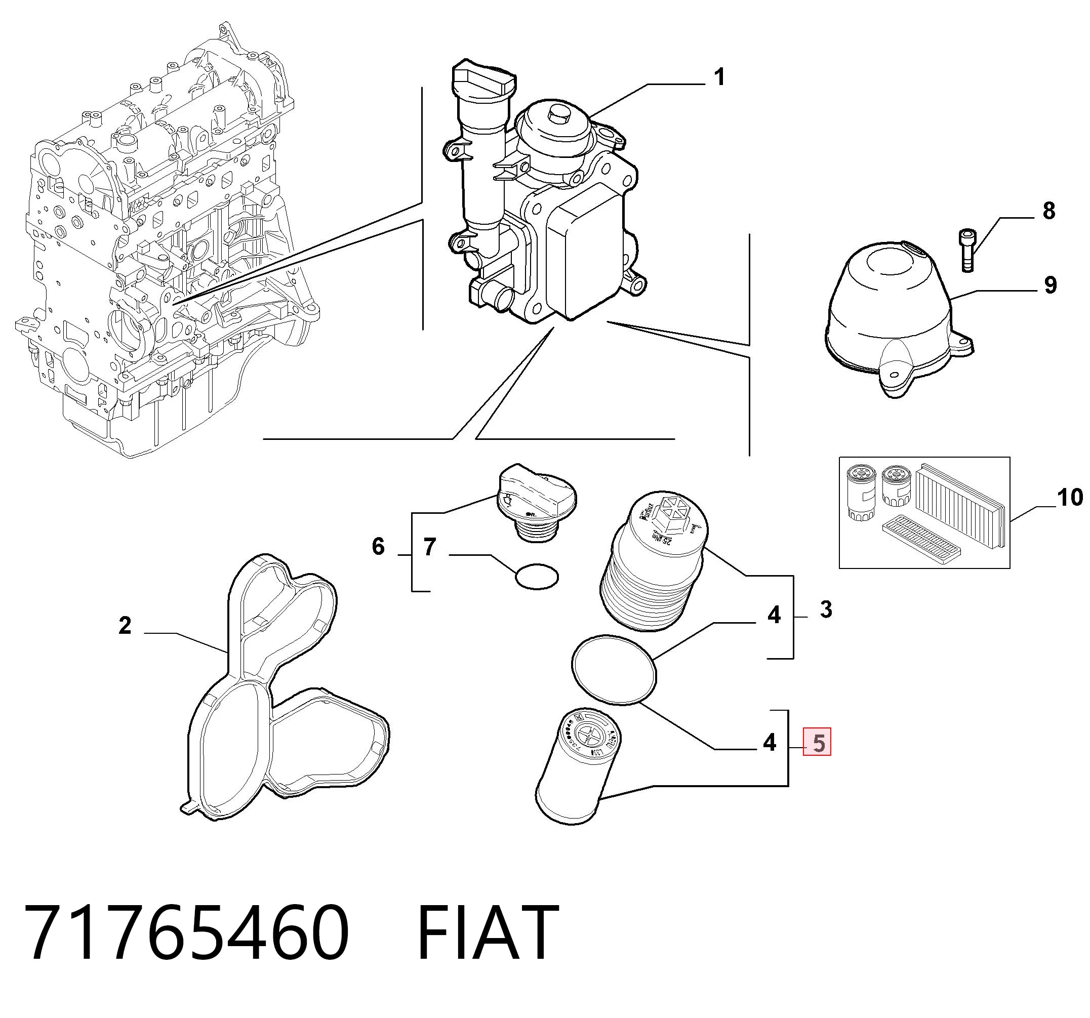 71765460 Fiat/Alfa/Lancia Filtr oleju