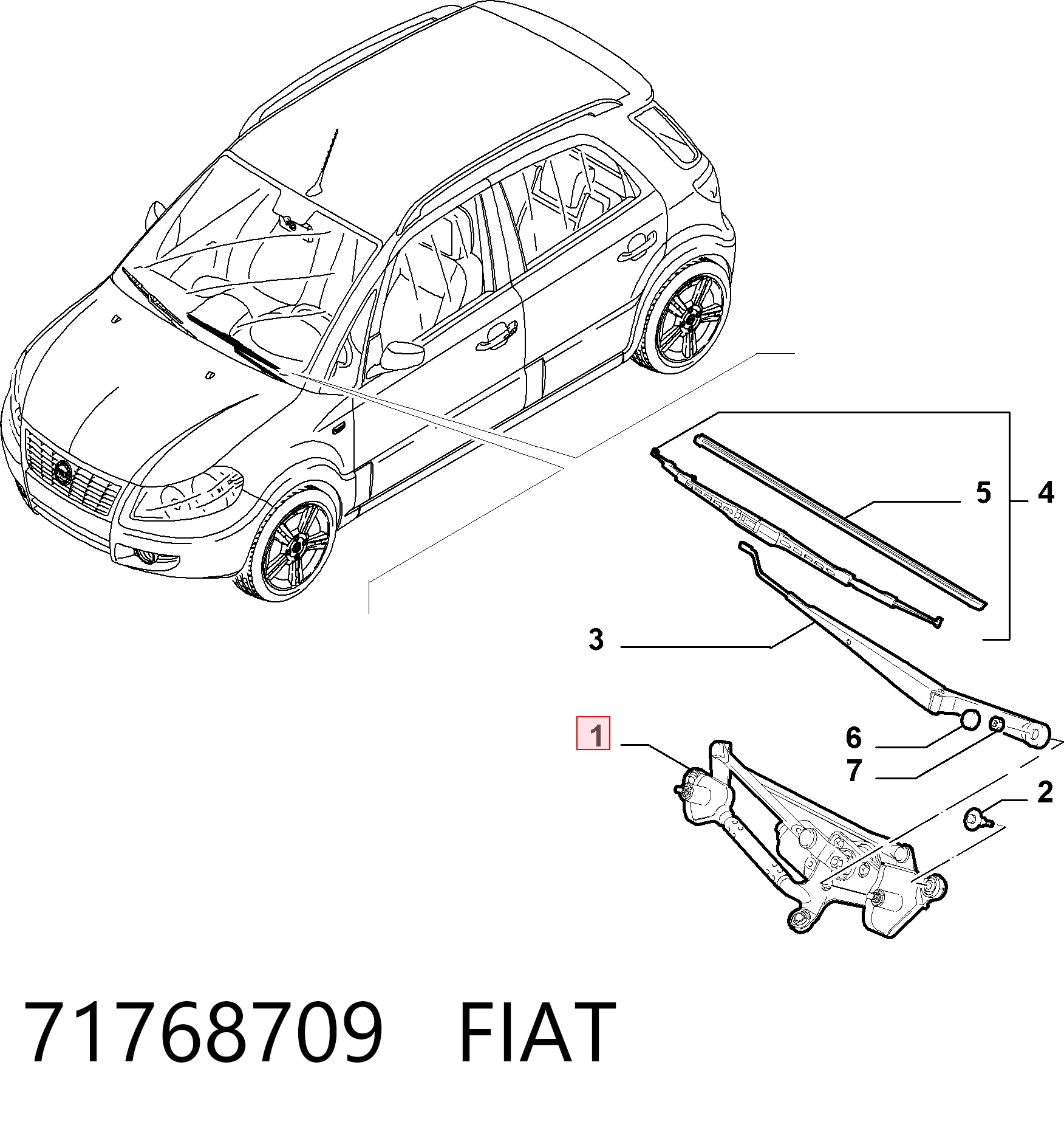 Silniczek wycieraczki szyby przedniej Suzuki SX4 