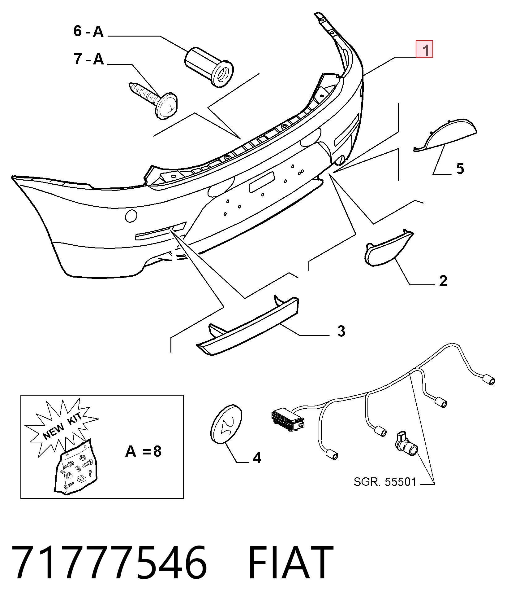 Do koszyka Zderzak tylny Alfa Romeo 147  937