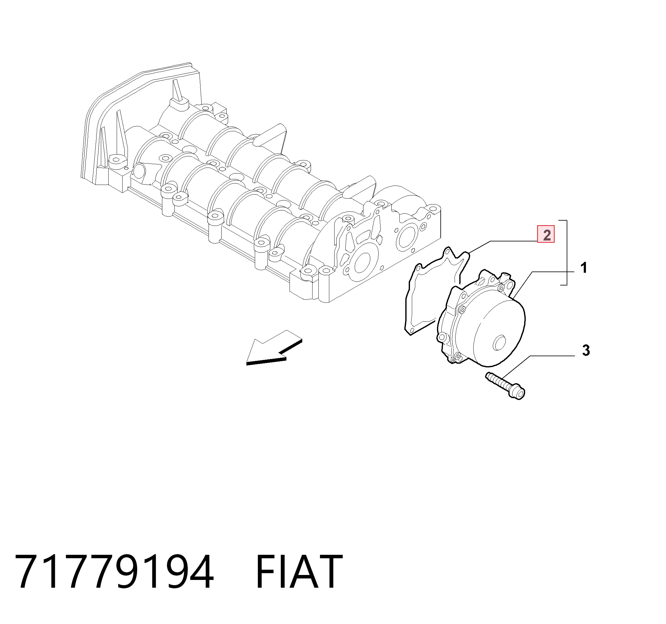 71779194 Fiat/Alfa/Lancia Uszczelka pompy próżniowej