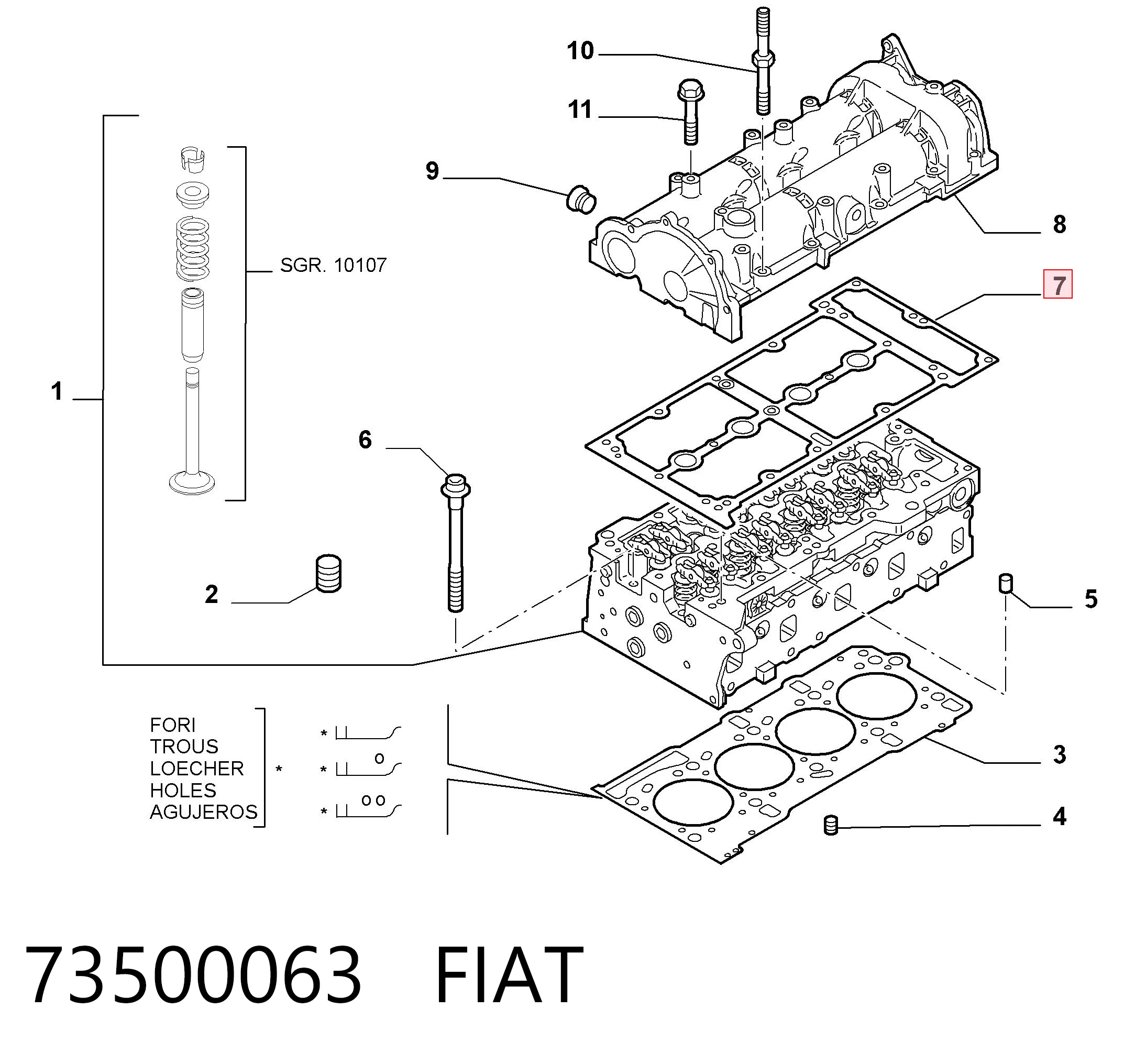 Uszczelka pokrywy zaworowej silnika do Chevrolet Aveo III T300