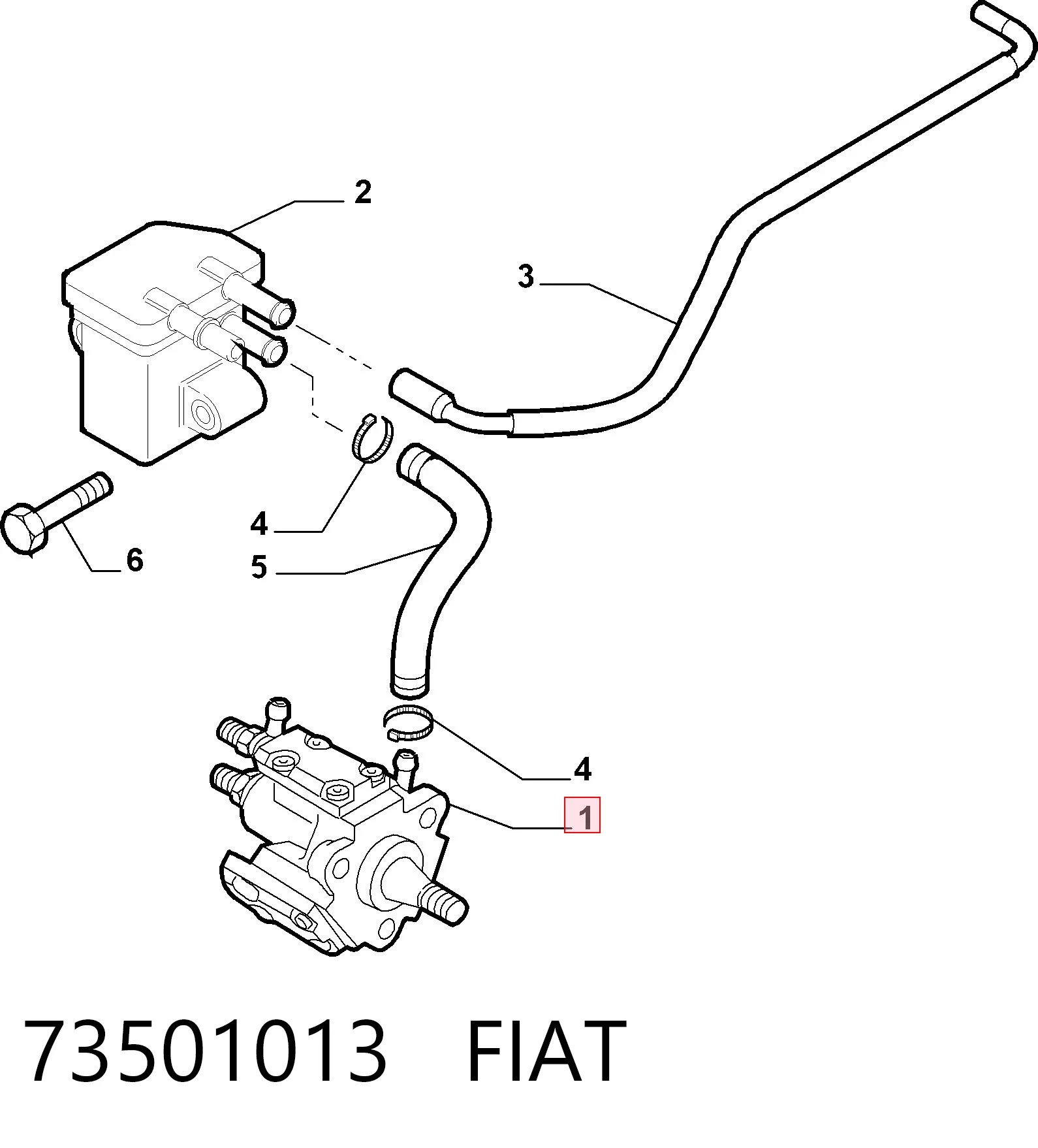 73501013 Fiat/Alfa/Lancia Pompa wtryskowa wysokiego ciśnienia