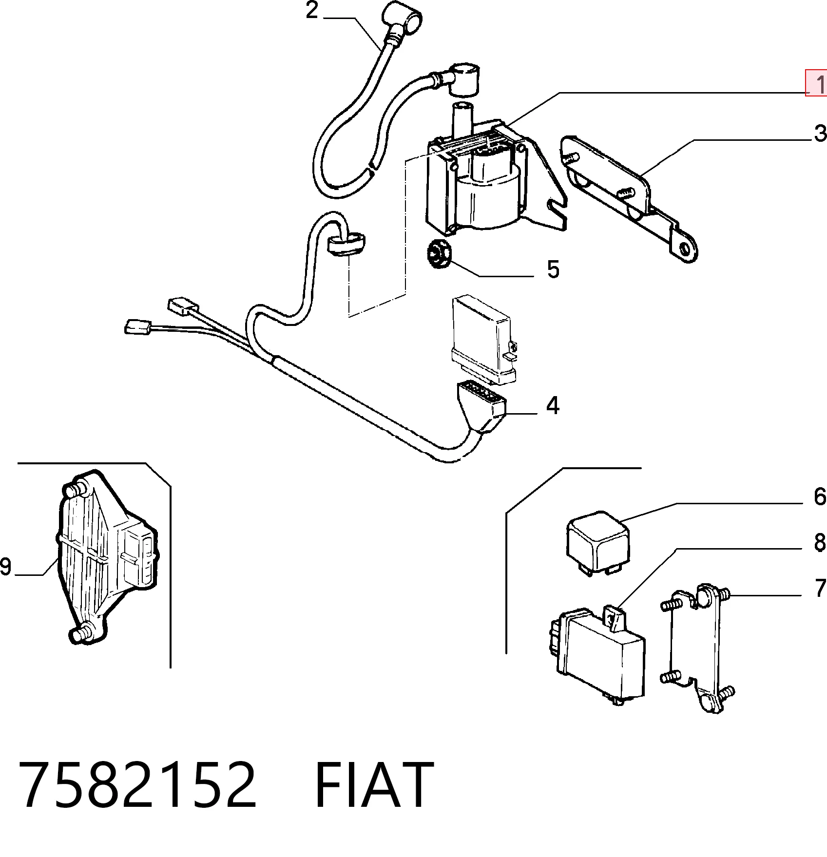 7582152 Fiat/Alfa/Lancia Cewka zapłonowa