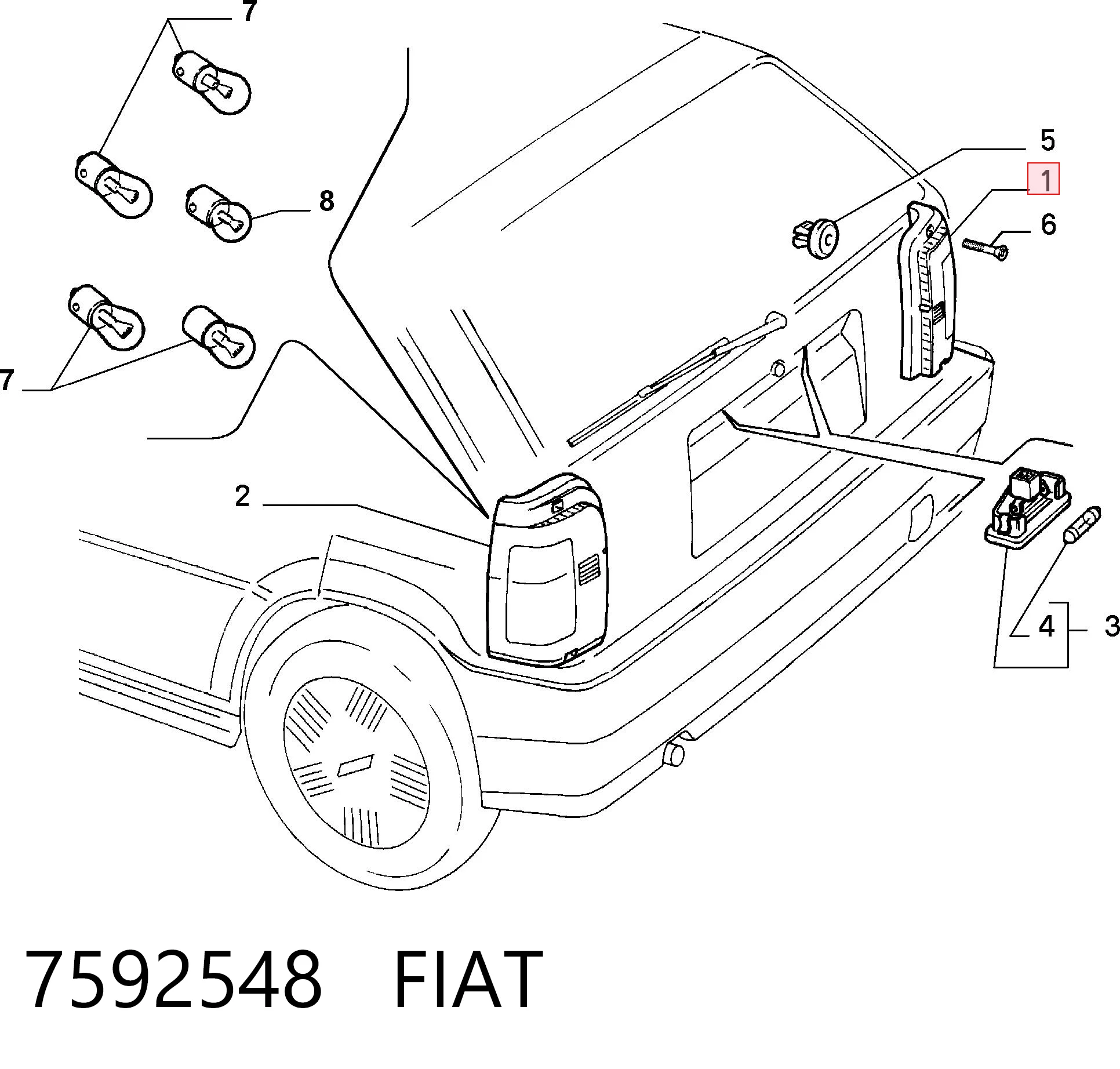  Lampa zespolona tylna prawa Fiat Tipo 