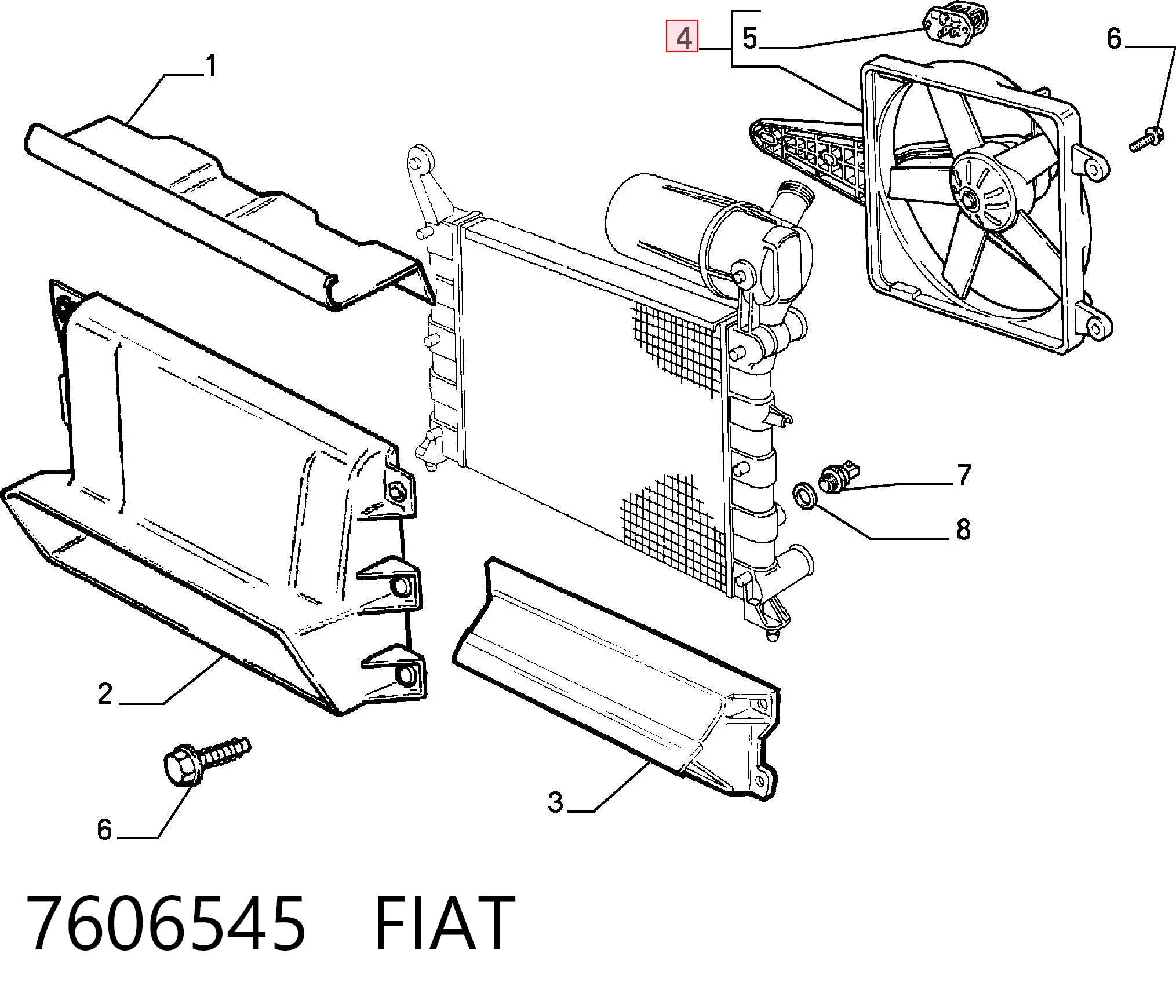 Wentylator elektryczny układu chłodzenia kompletny (silnik+wirnik) do Fiat Tipo 160