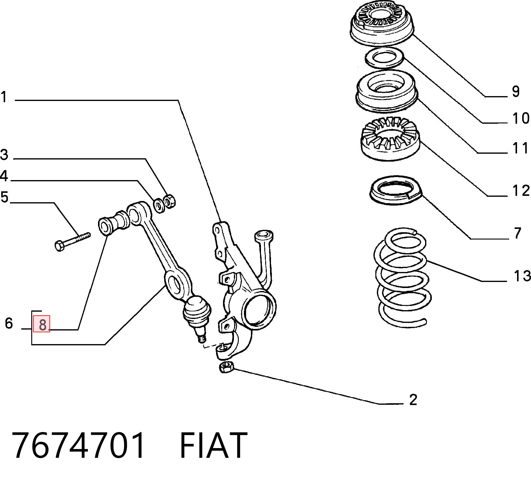 Kupić Silentblock przedniego wahacza dolnego Fiat Fiorino  146 Uno w dobrej cenie