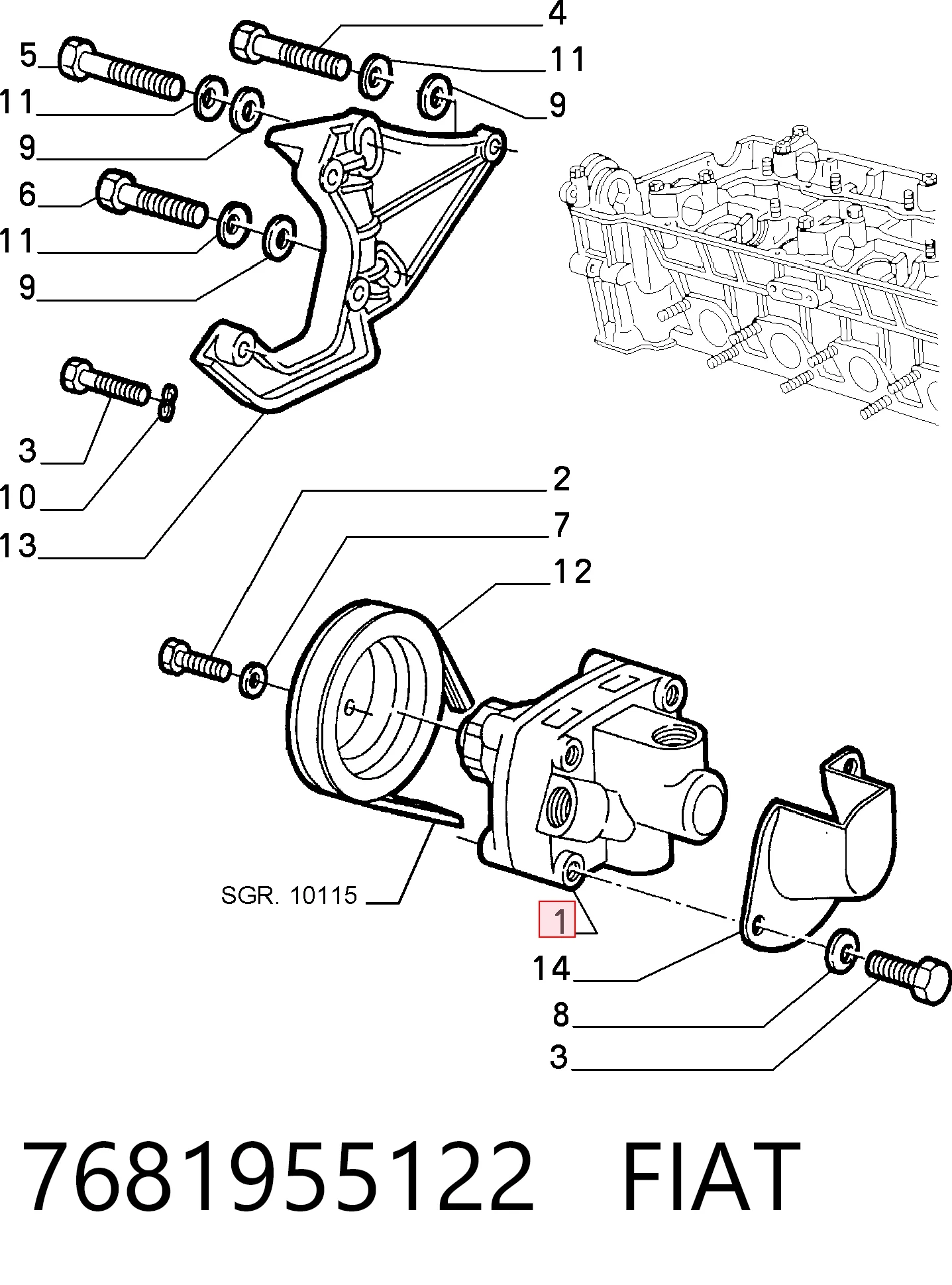 Pompa wspomagania hydraulicznego kierownicy do Alfa Romeo 33  905
