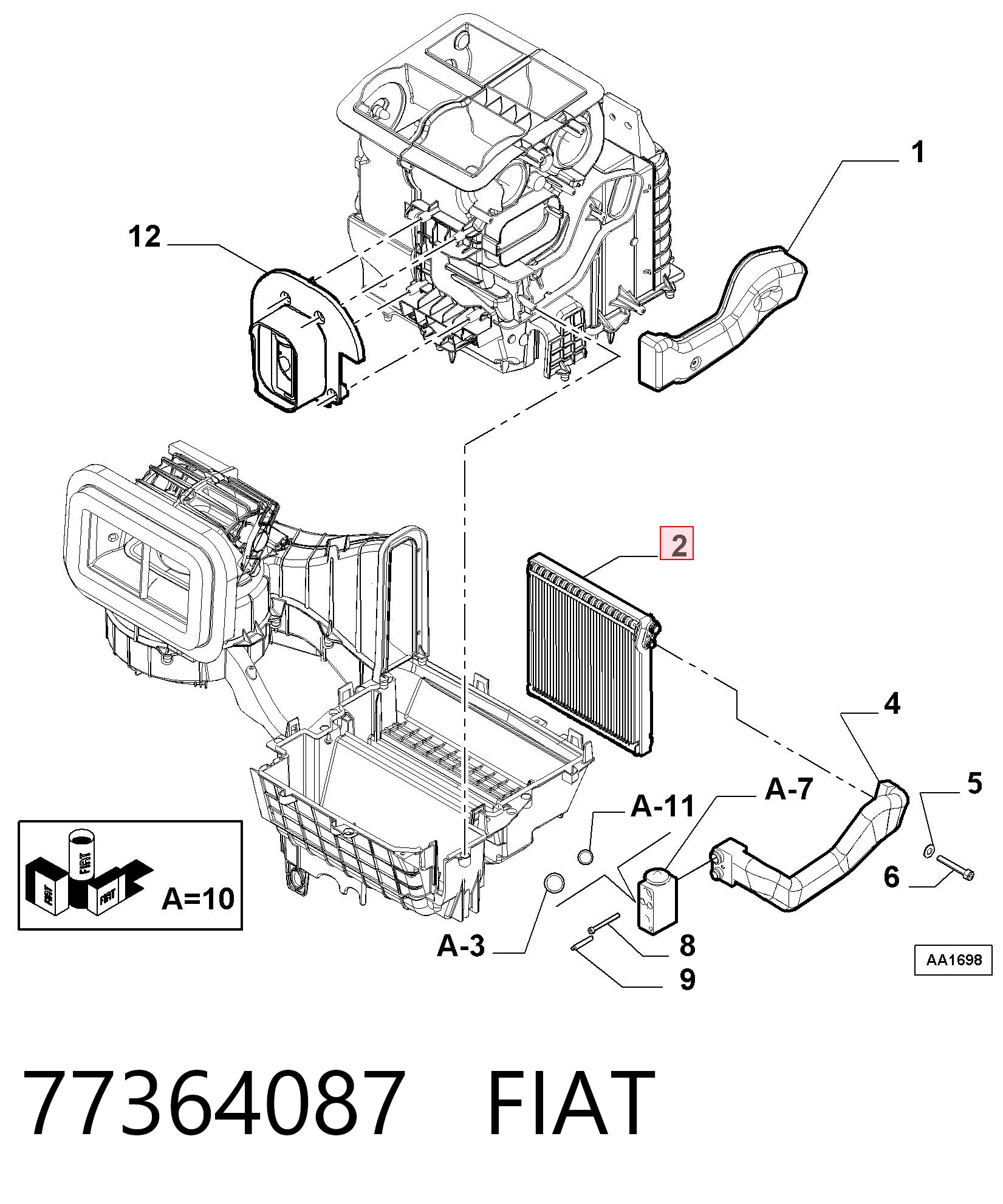 Parownik klimatyzacji Fiat Ducato III awangarda (250) (2006 - 2026) cena, od 63,89 USD
