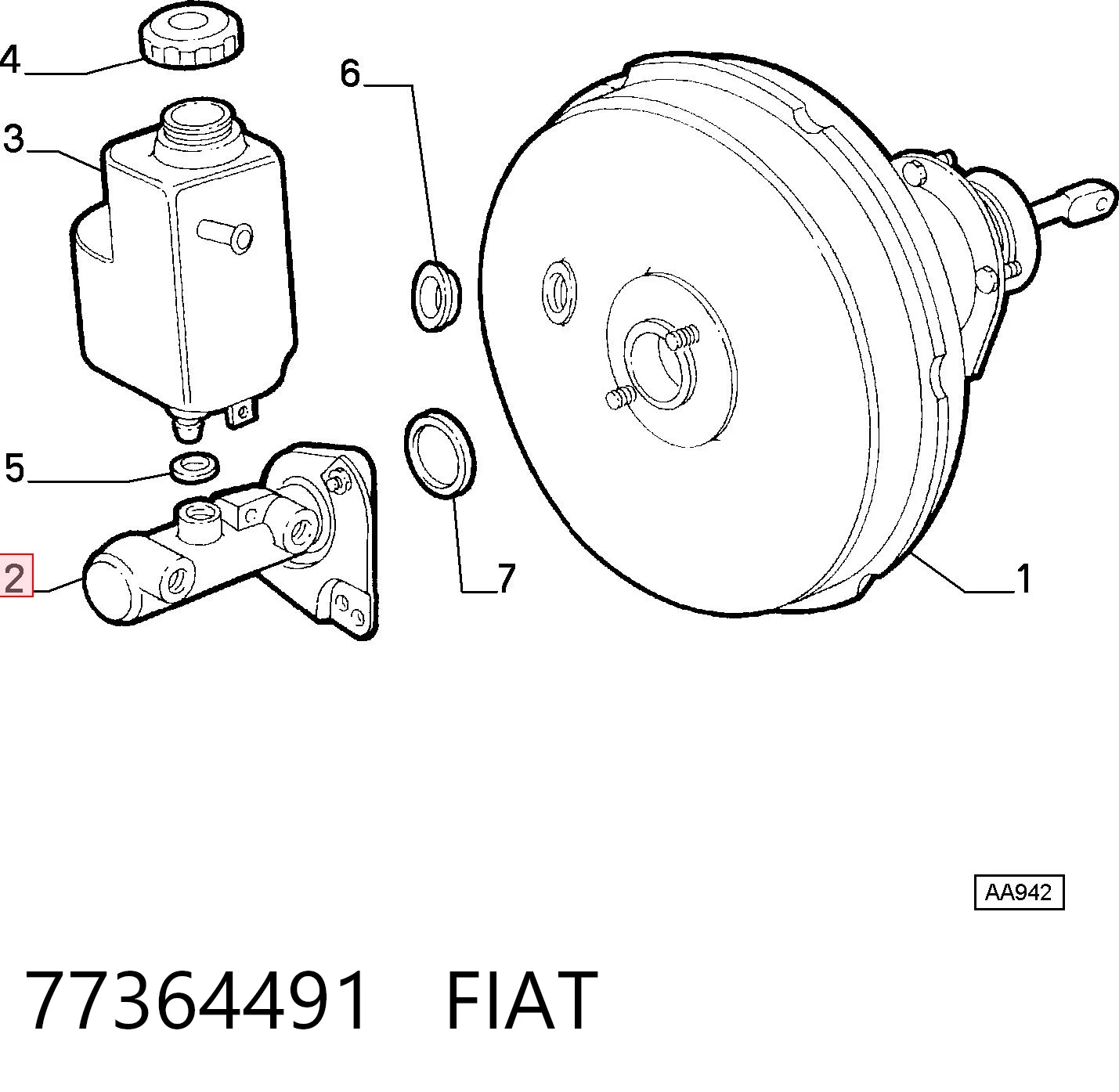 Do koszyka Główny cylinder hamulców Alfa Romeo 147  937
