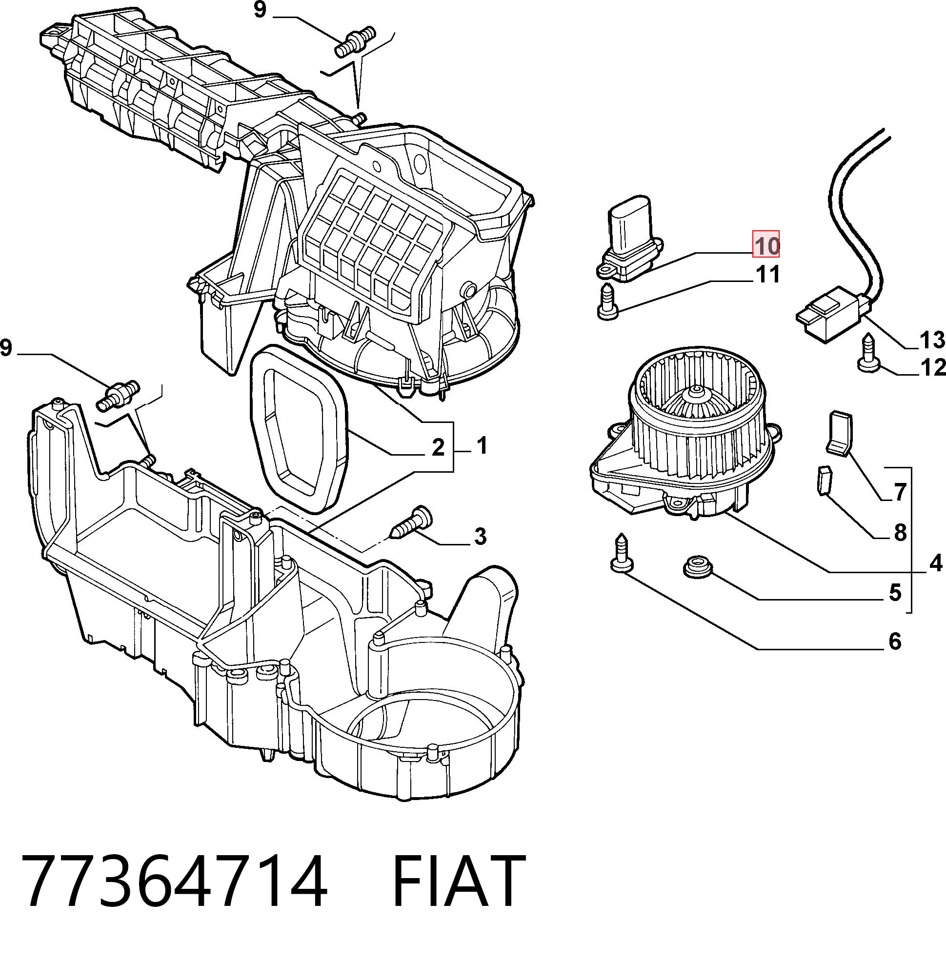 77364714 Fiat/Alfa/Lancia Rezystor wentylatora nagrzewnicy (ogrzewacza kabiny)