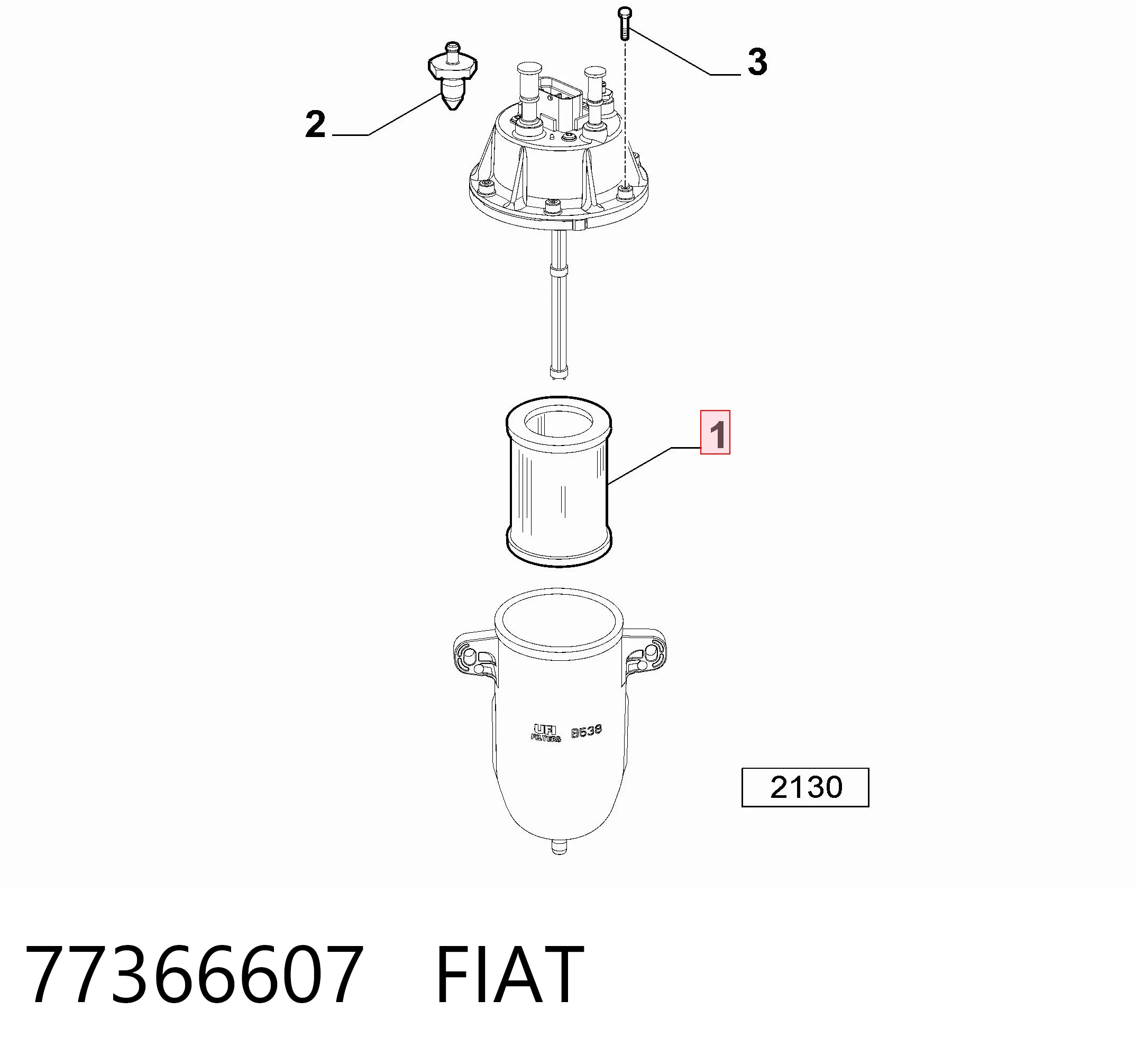 77366607 Fiat/Alfa/Lancia Filtr paliwa