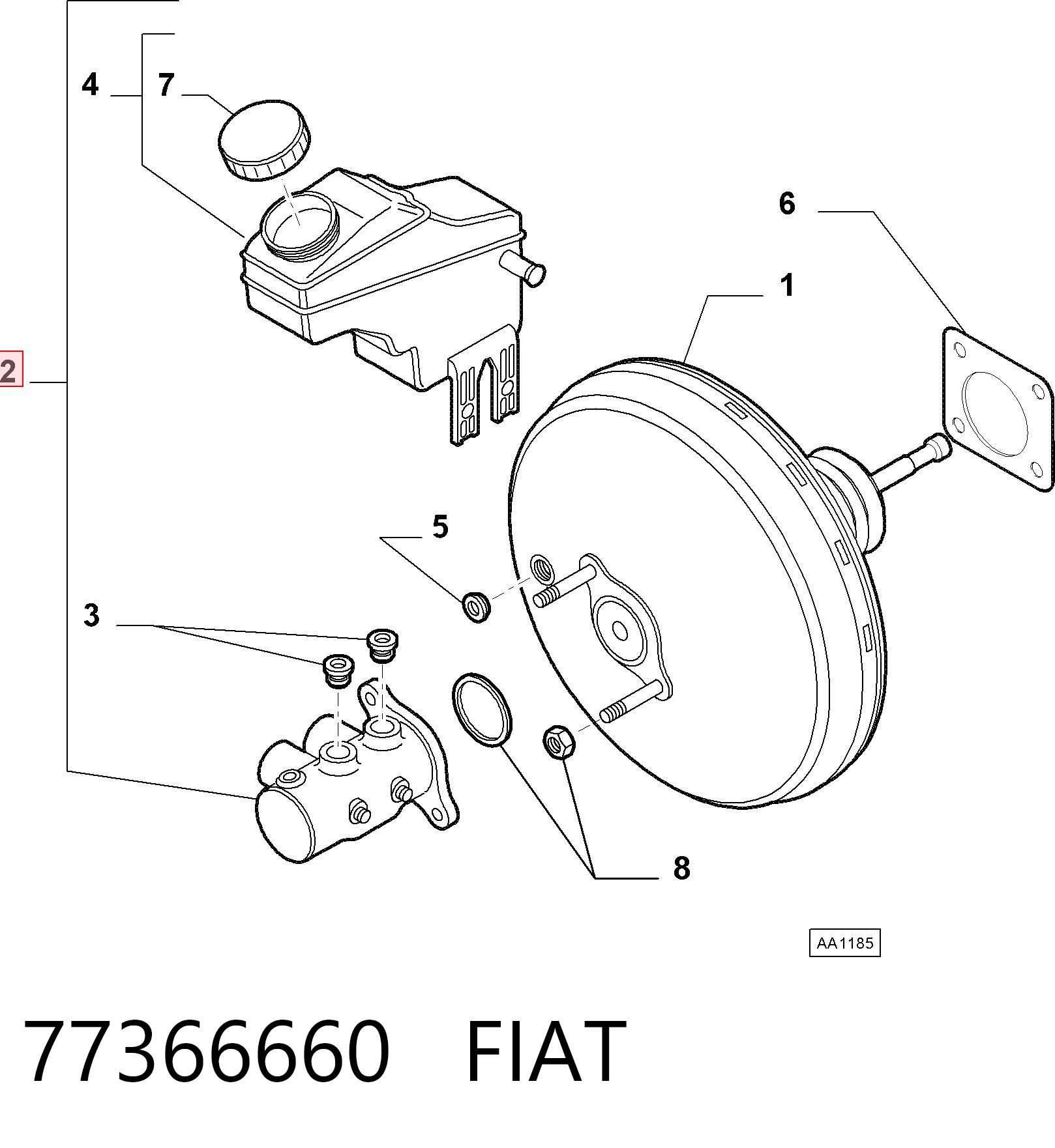 Główny cylinder hamulców Fiat Tipo EGEA