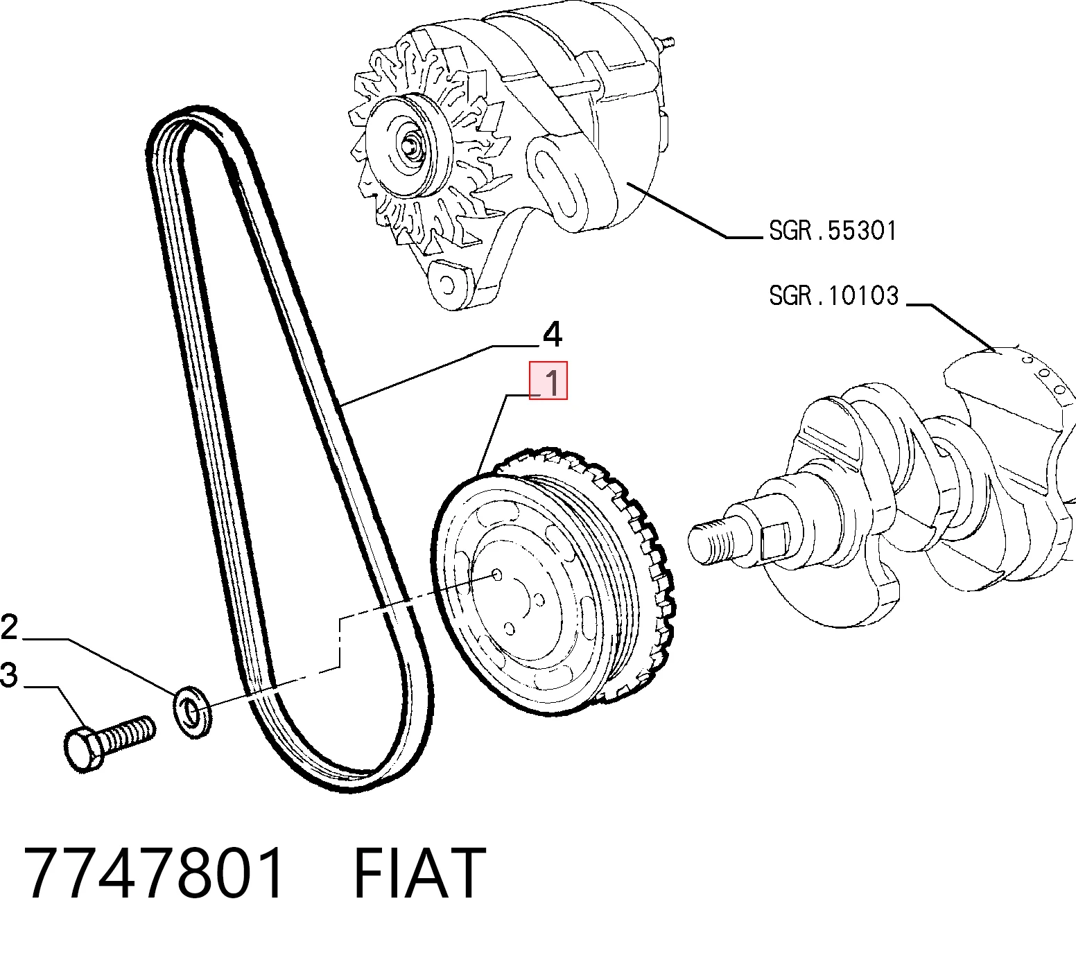 Koło pasowe wału korbowego Fiat Punto I hatchback (176) (1993 - 1999) cena, od 39,73 USD