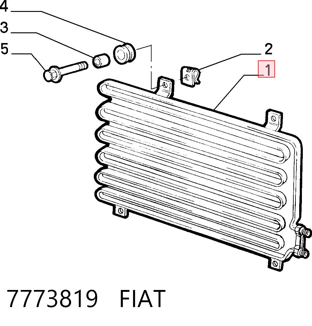 Chłodnica klimatyzacji do Fiat Tipo  160