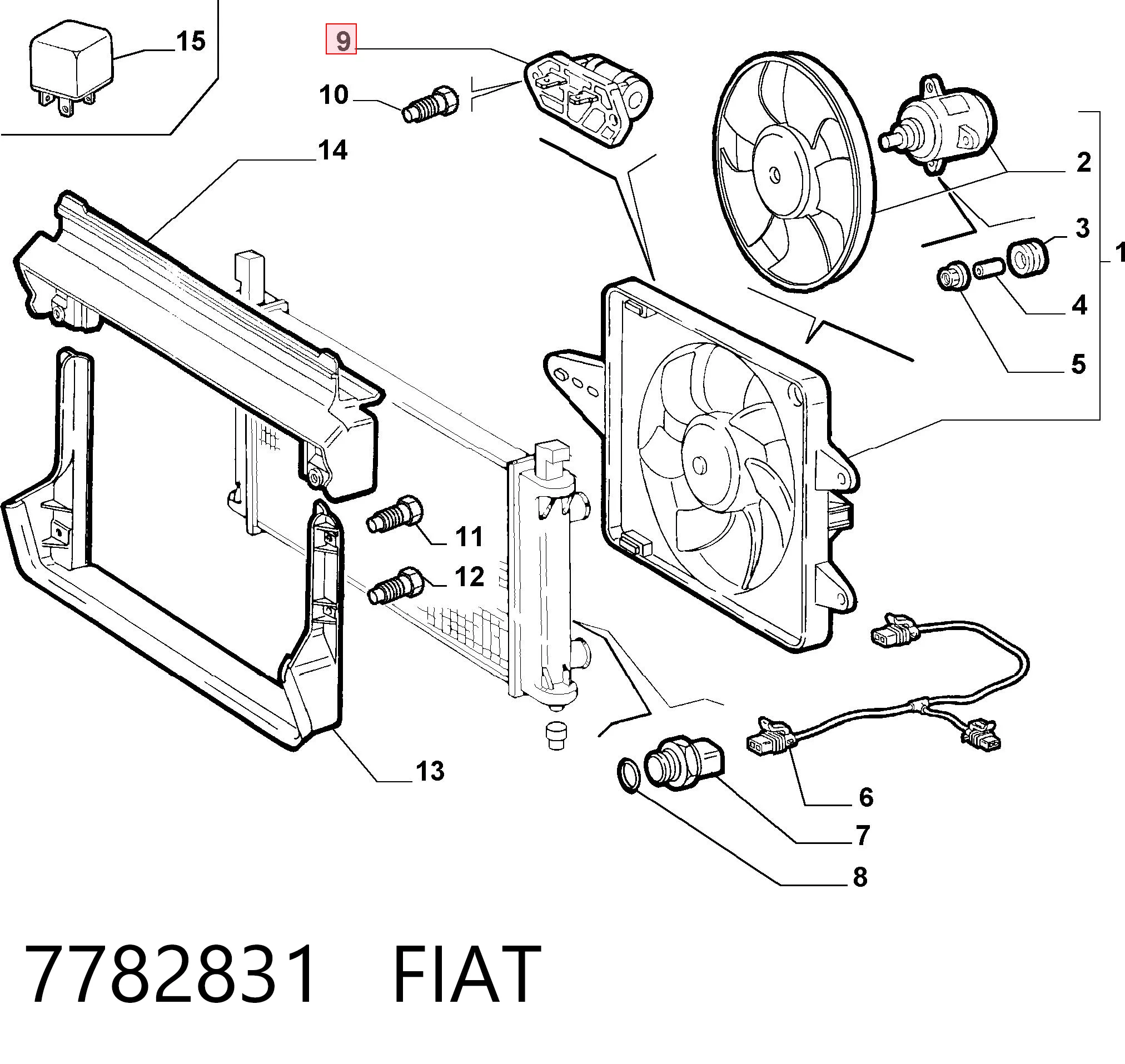 7782831 Fiat/Alfa/Lancia Rezystor wentylatora nagrzewnicy (ogrzewacza kabiny)