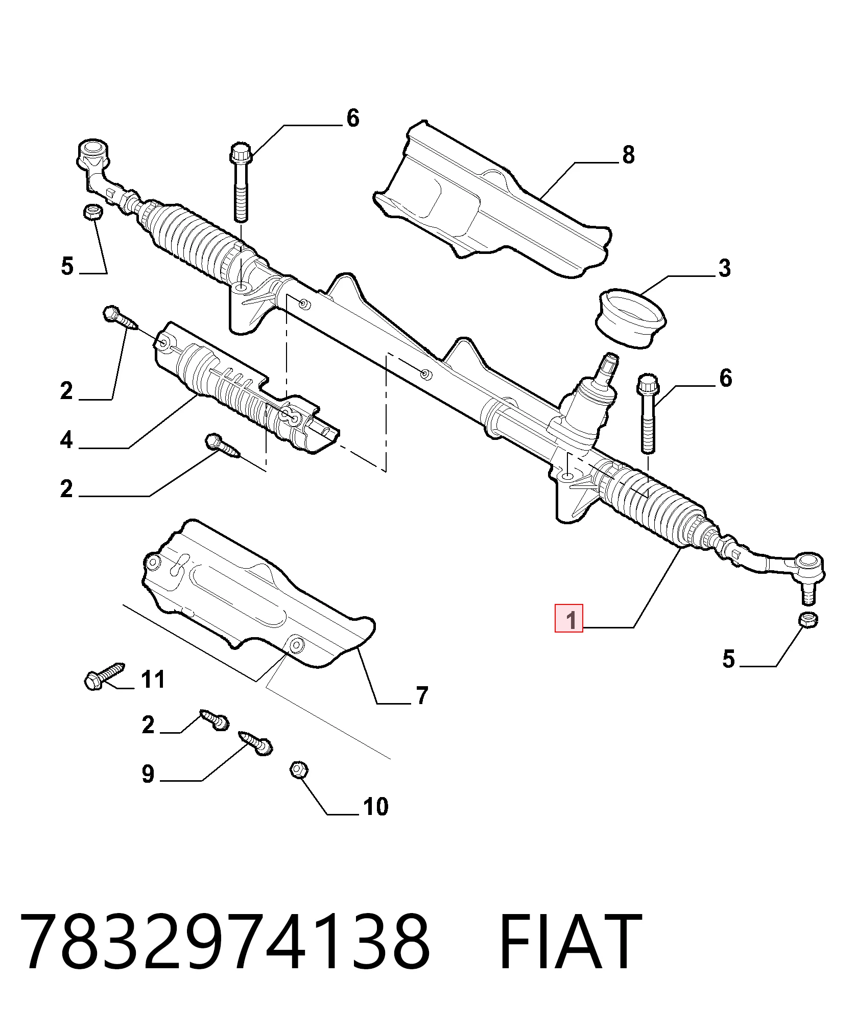 Listwa kierownicza (maglownica) do Alfa Romeo 159  939