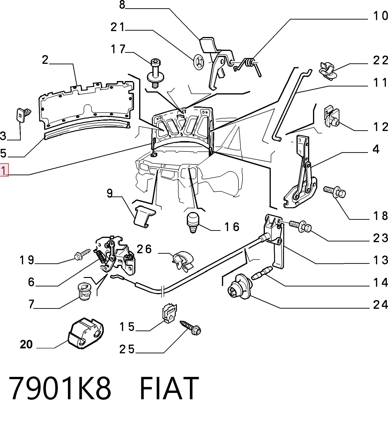 Maska silnika do Fiat Scudo COMBINATO 220P