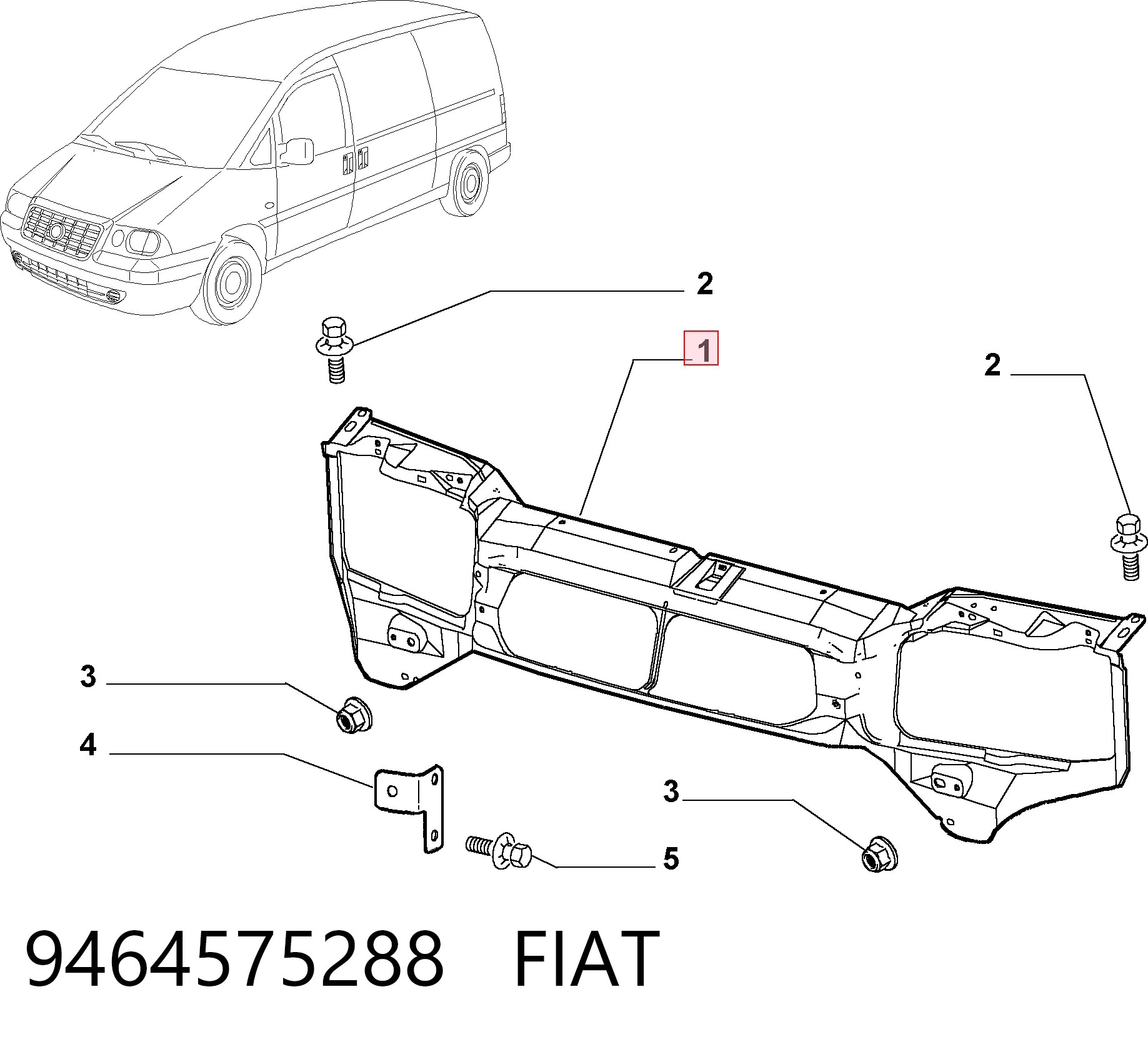 Osłona chłodnicy kompletna (panel mocowania reflektorów) Peugeot Expert TEPEE minivan (VF3V) (2007 - 2016) cena, od 95,92 USD