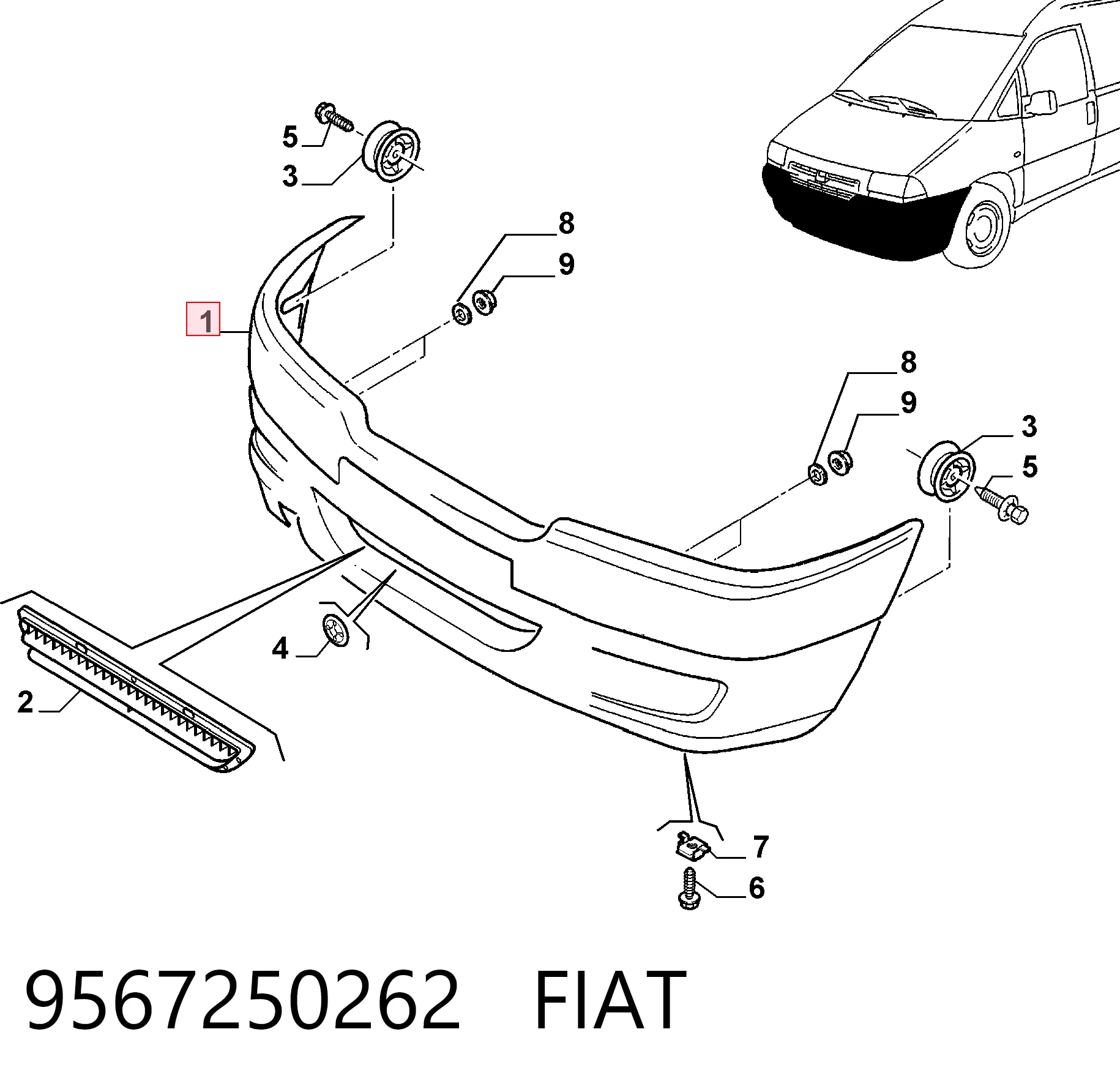 Zderzak przedni do Peugeot Expert  222