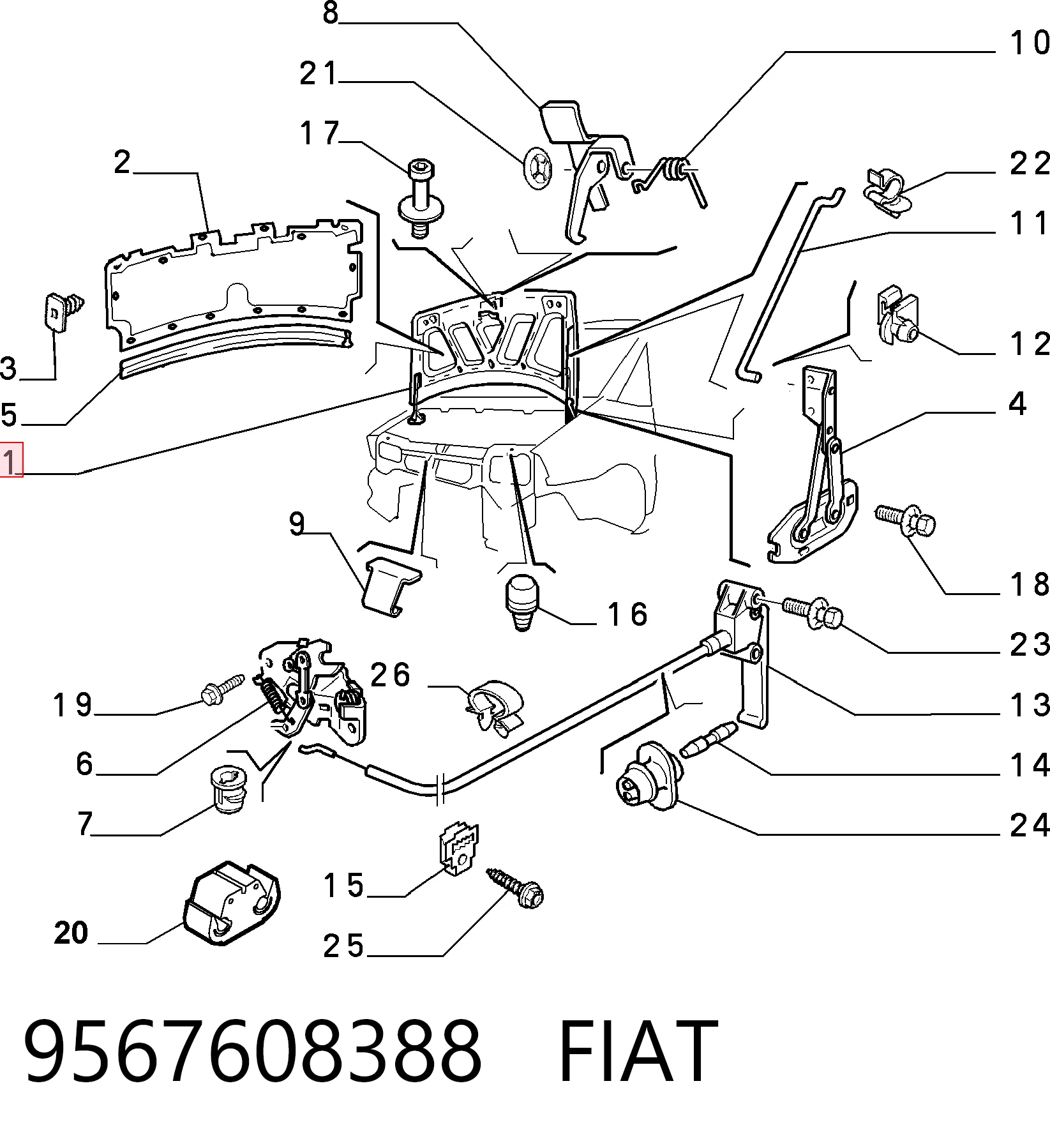 Maska silnika do Peugeot Expert  224