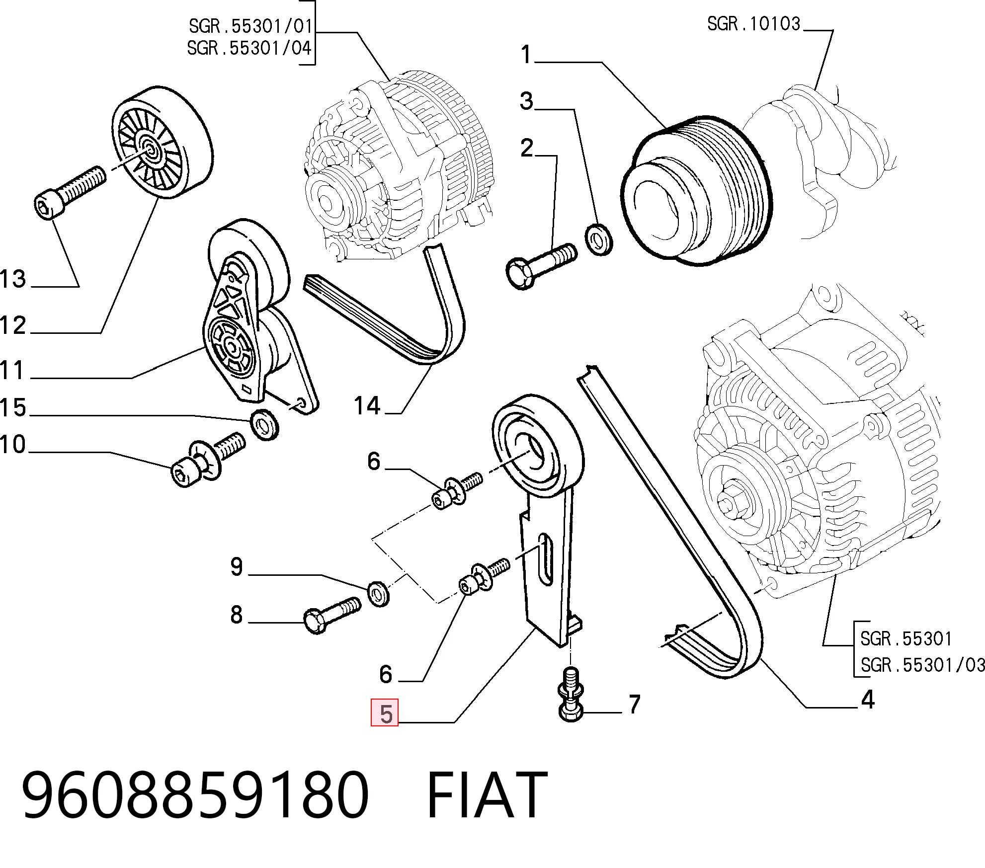 9608859180 Fiat/Alfa/Lancia