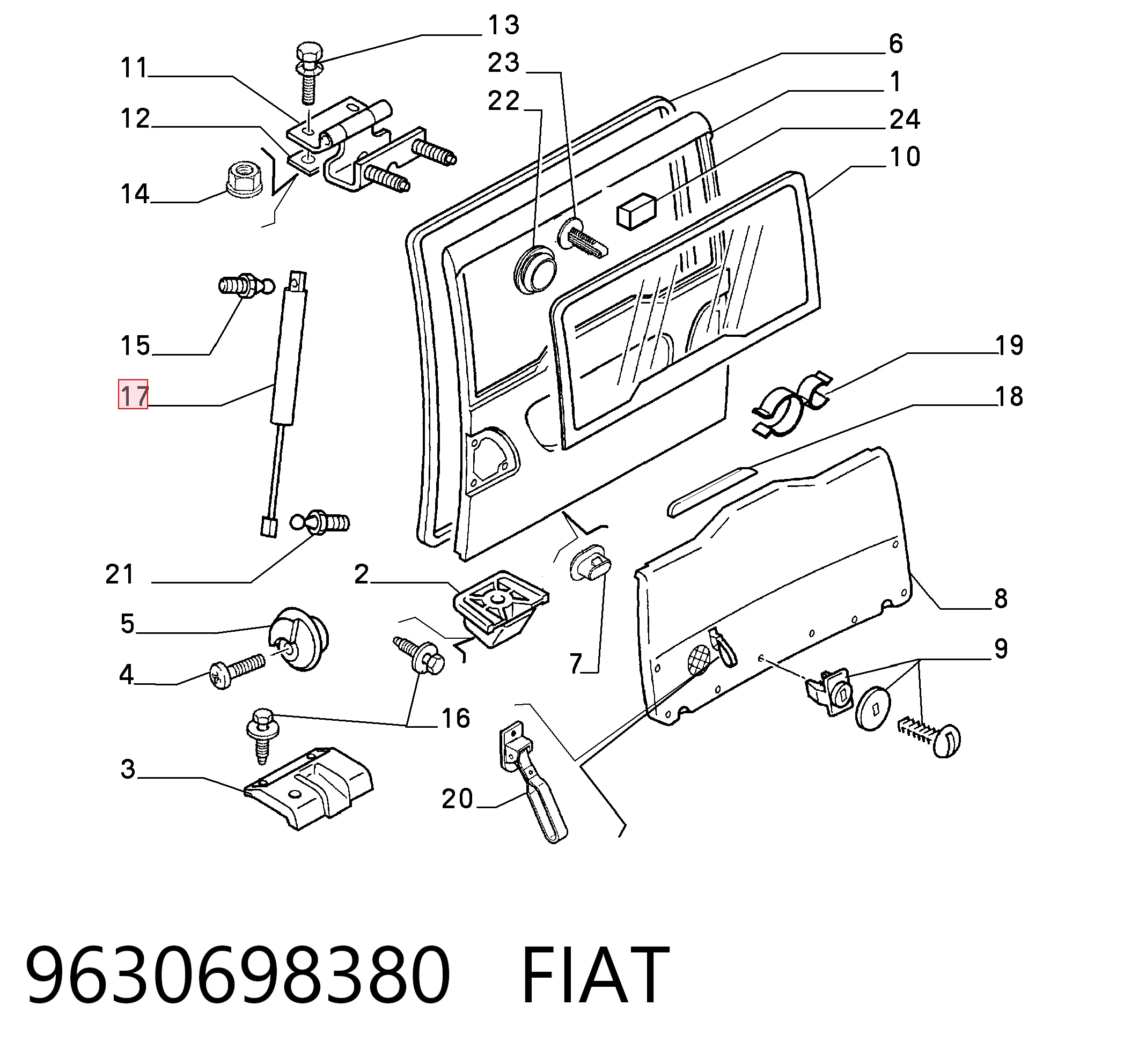  Amortyzator klapy bagażnika (3/5 drzwi-tylnych) Citroen Evasion 